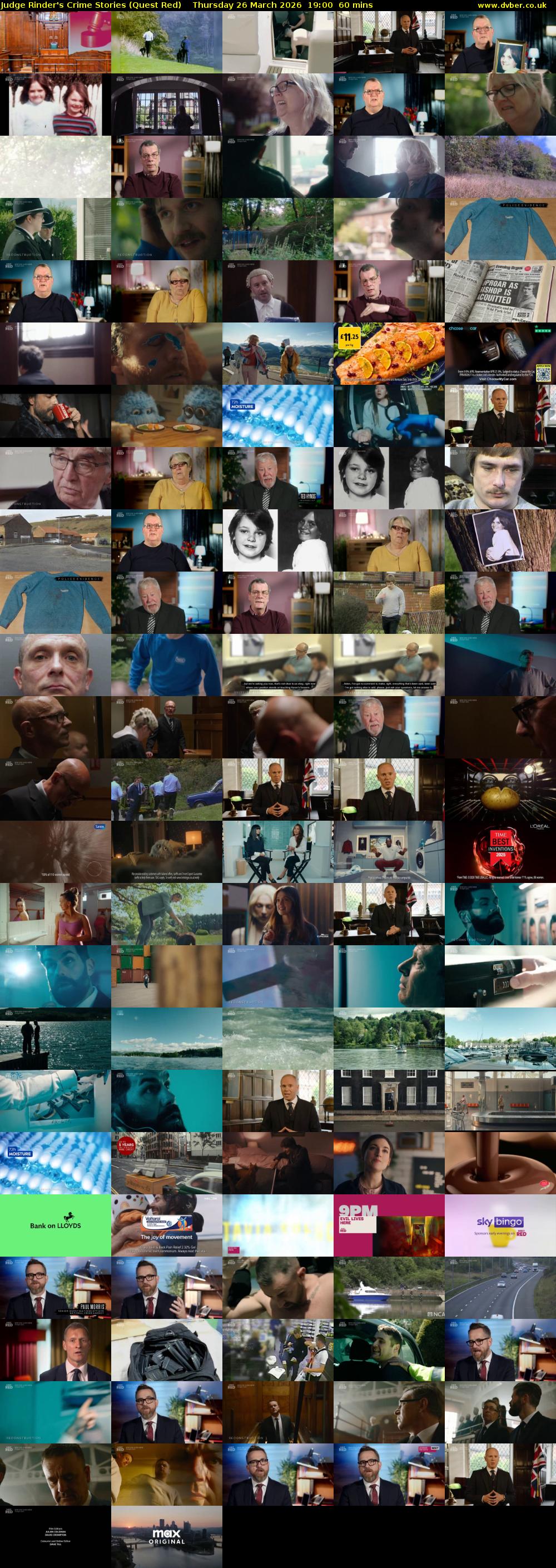 Judge Rinder's Crime Stories (Quest Red) Thursday 26 March 2026 19:00 - 20:00