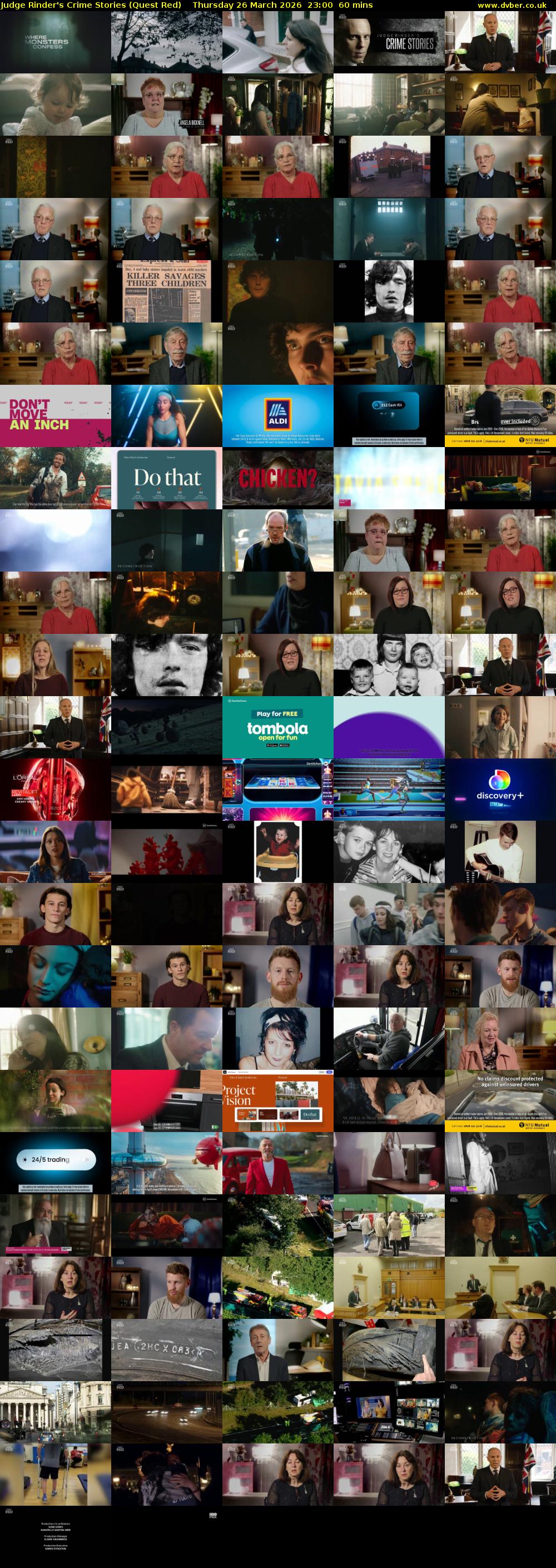 Judge Rinder's Crime Stories (Quest Red) Thursday 26 March 2026 23:00 - 00:00