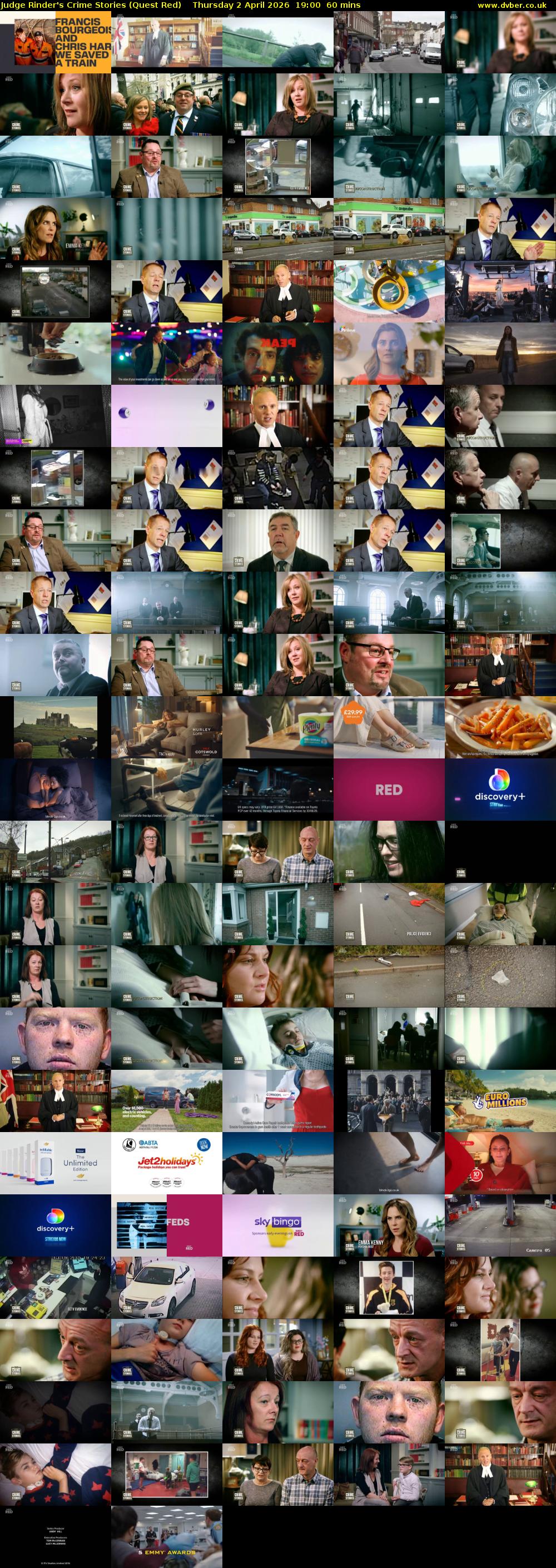 Judge Rinder's Crime Stories (Quest Red) Thursday 2 April 2026 19:00 - 20:00