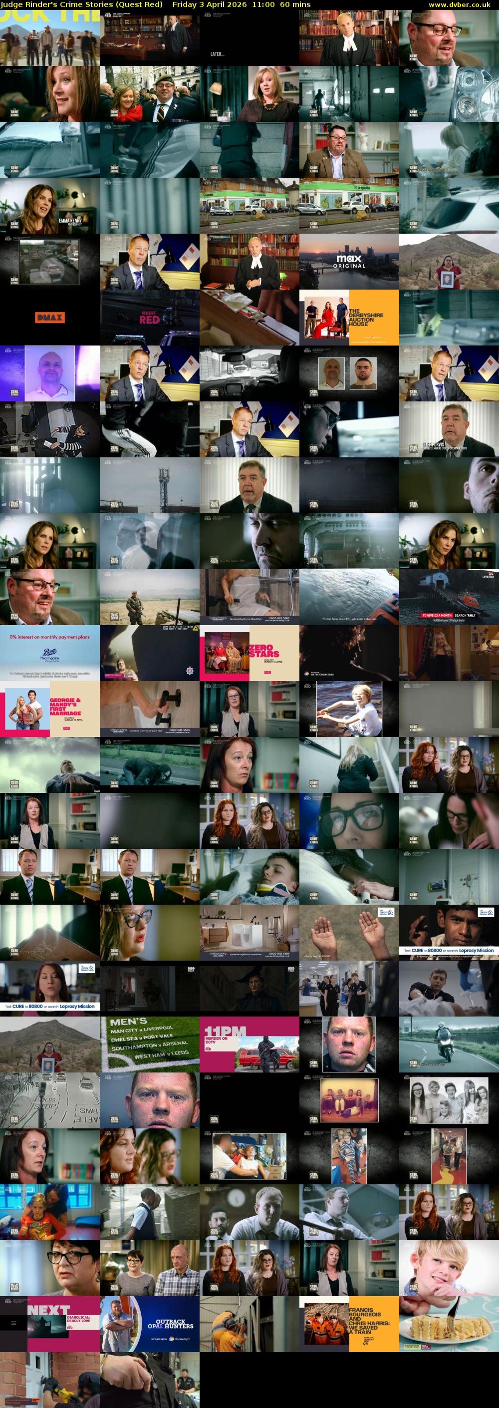 Judge Rinder's Crime Stories (Quest Red) Friday 3 April 2026 11:00 - 12:00