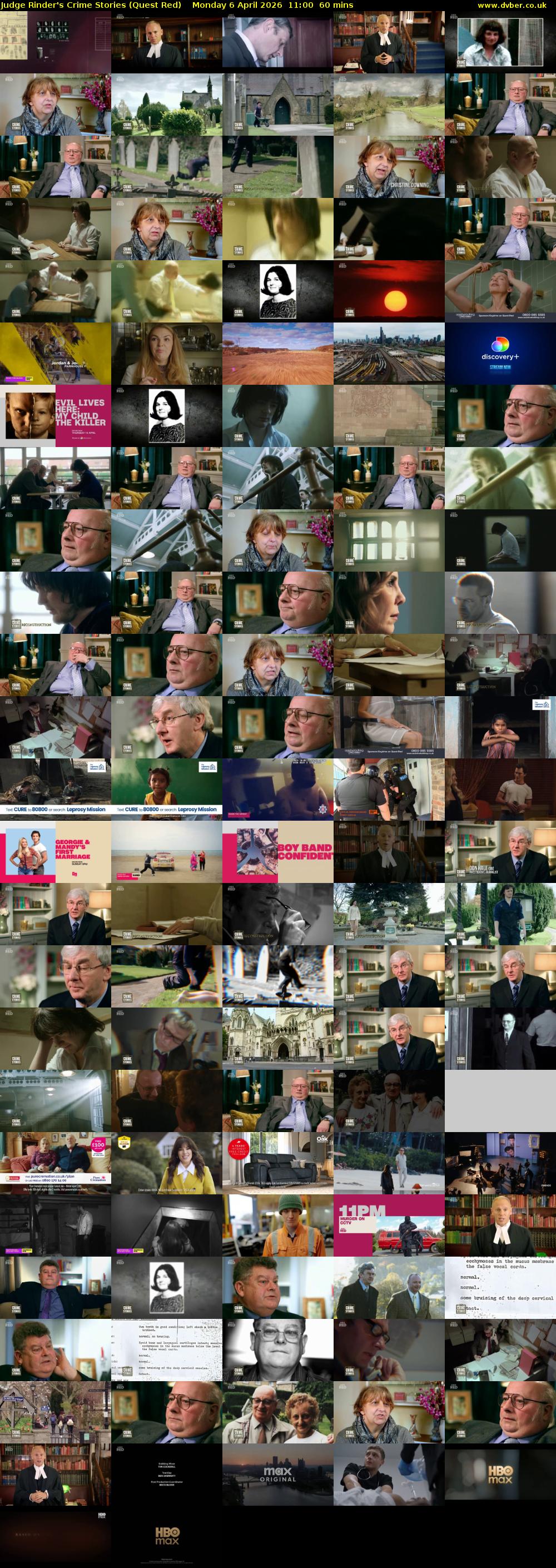 Judge Rinder's Crime Stories (Quest Red) Monday 6 April 2026 11:00 - 12:00