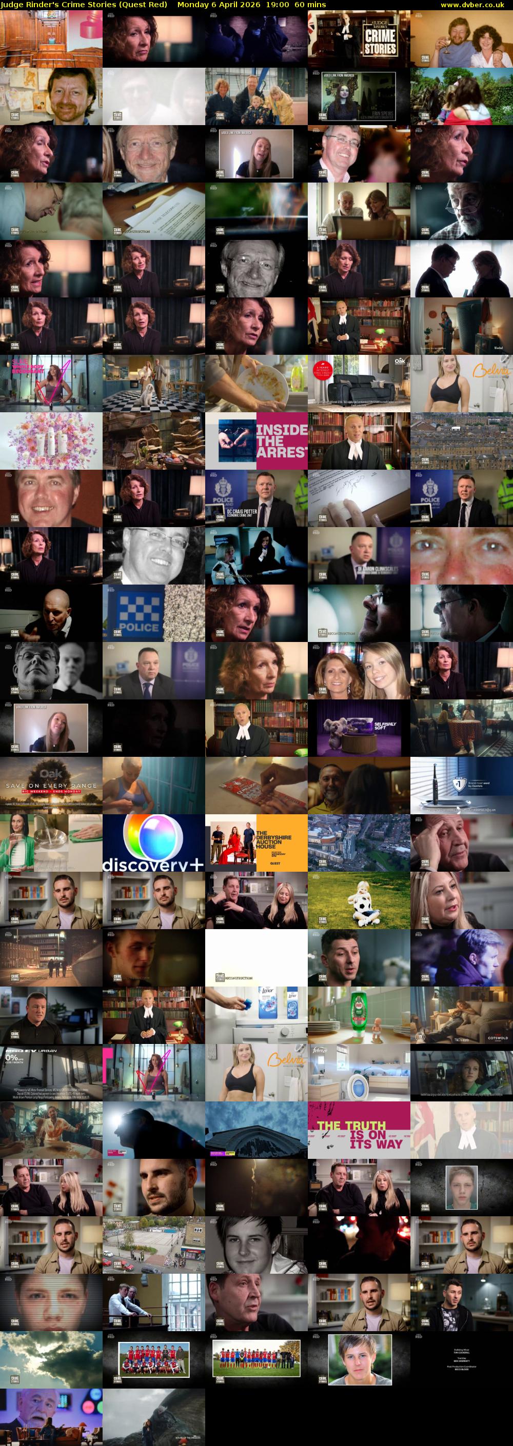 Judge Rinder's Crime Stories (Quest Red) Monday 6 April 2026 19:00 - 20:00