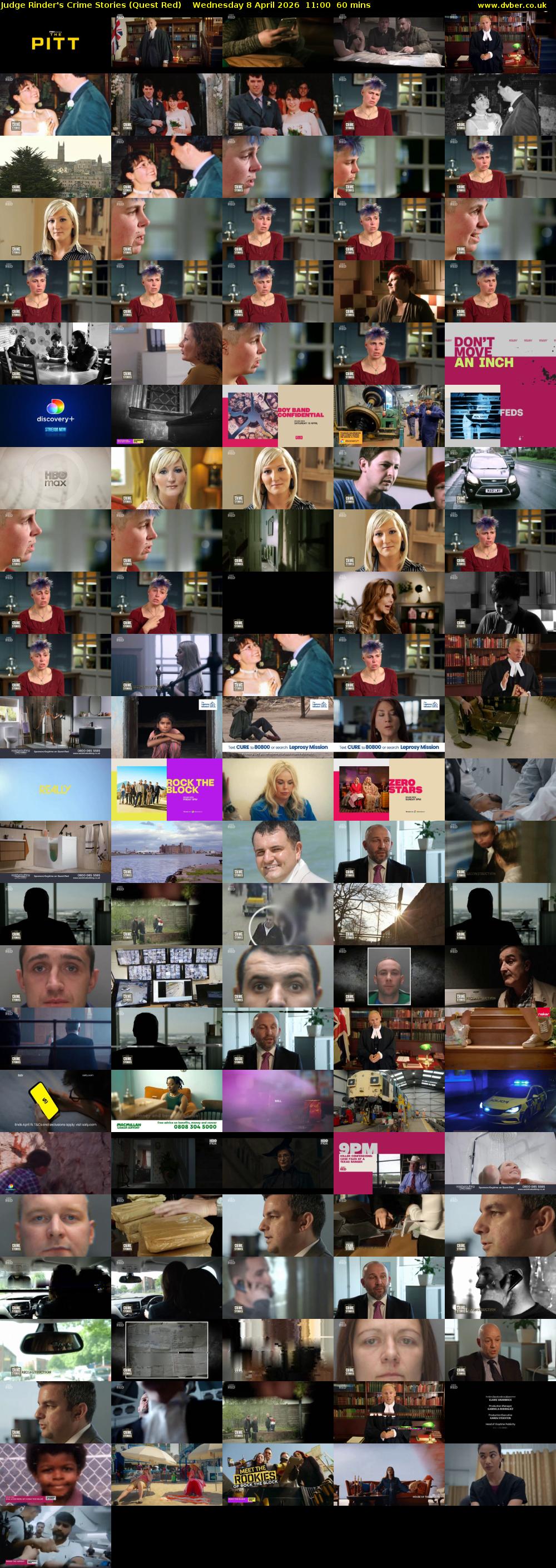 Judge Rinder's Crime Stories (Quest Red) Wednesday 8 April 2026 11:00 - 12:00