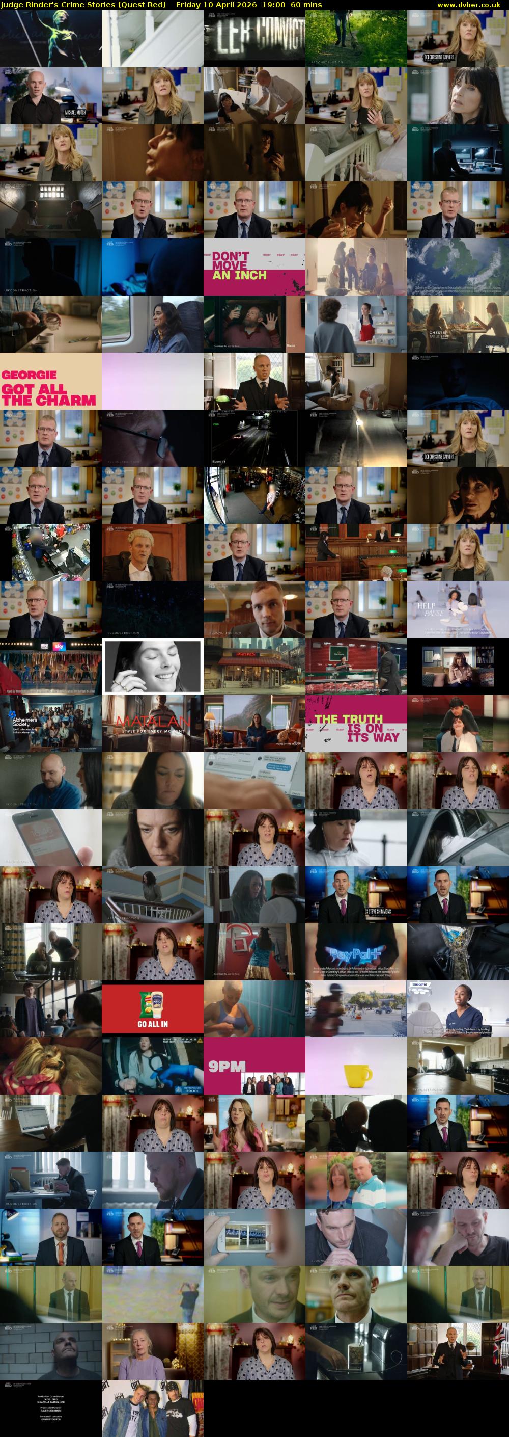 Judge Rinder's Crime Stories (Quest Red) Friday 10 April 2026 19:00 - 20:00