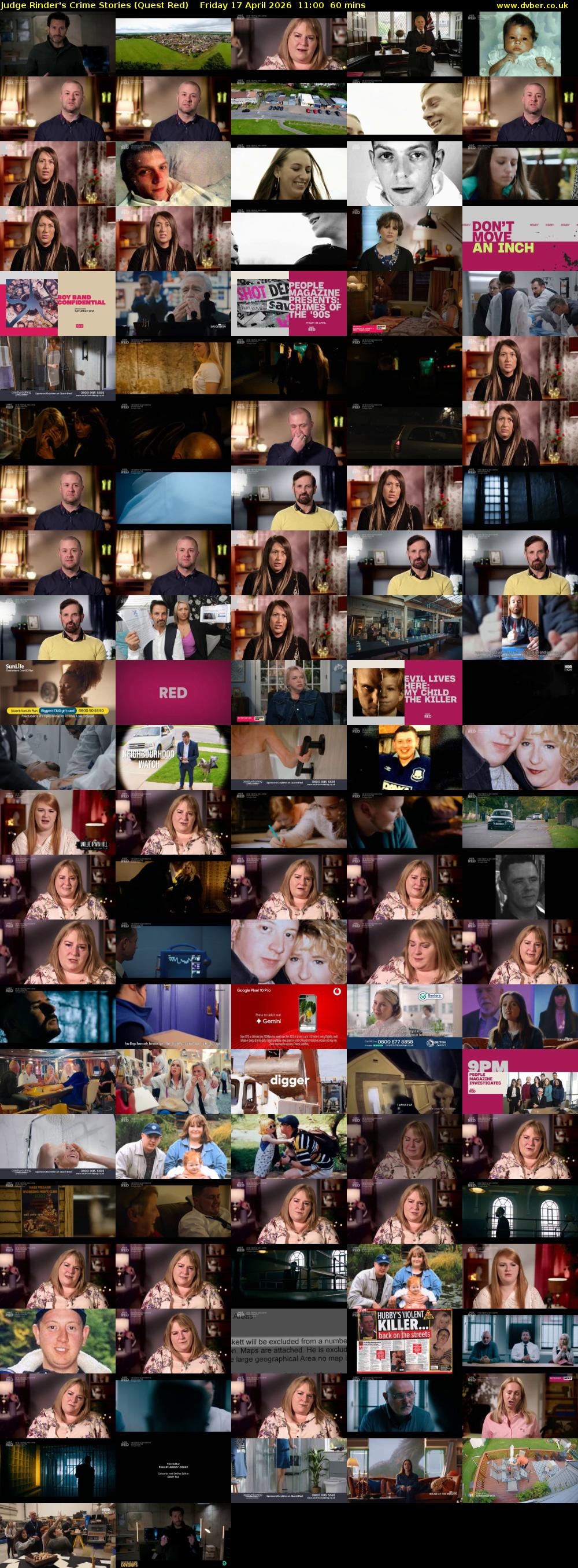 Judge Rinder's Crime Stories (Quest Red) Friday 17 April 2026 11:00 - 12:00