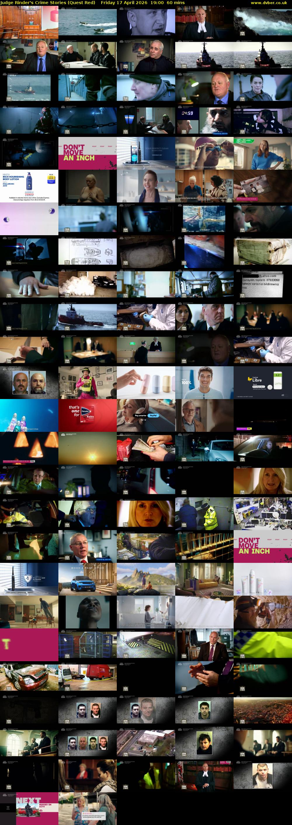 Judge Rinder's Crime Stories (Quest Red) Friday 17 April 2026 19:00 - 20:00