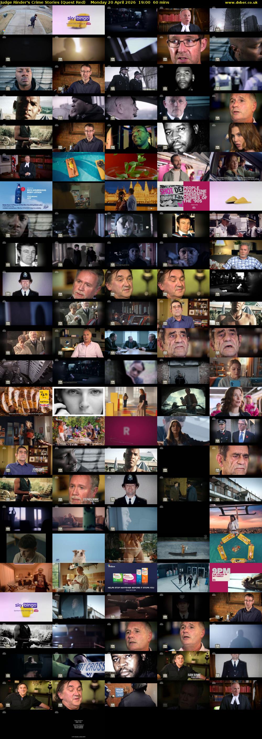 Judge Rinder's Crime Stories (Quest Red) Monday 20 April 2026 19:00 - 20:00