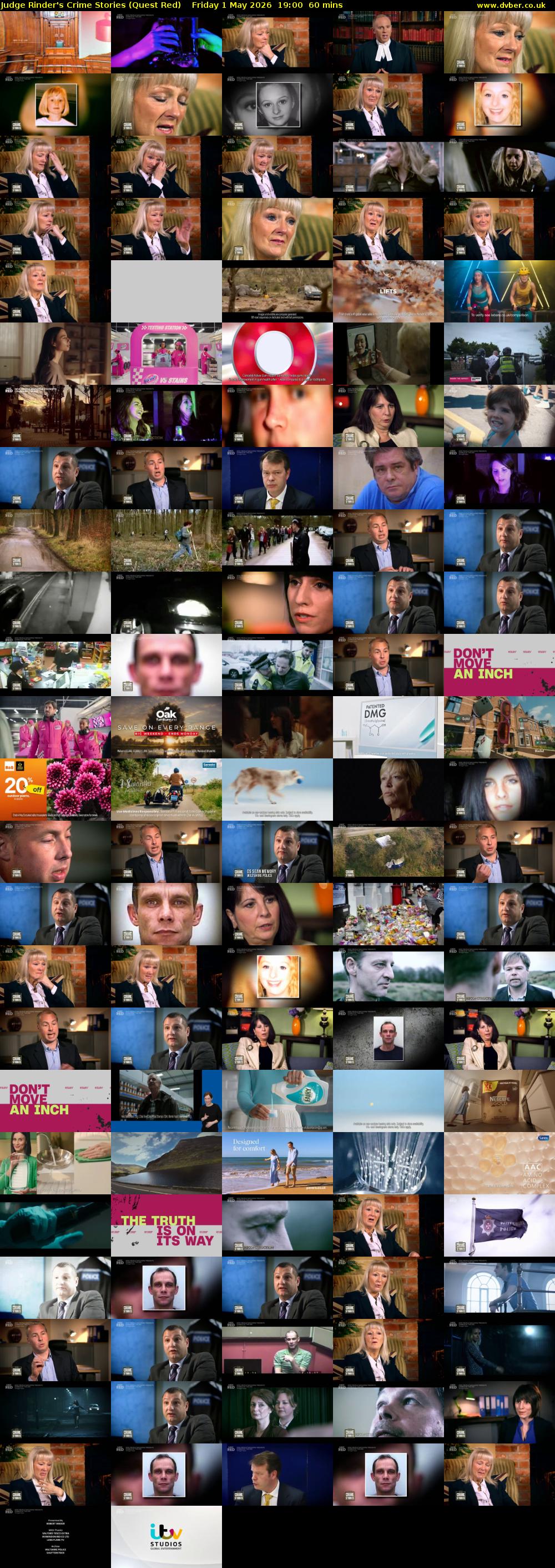 Judge Rinder's Crime Stories (Quest Red) Friday 1 May 2026 19:00 - 20:00