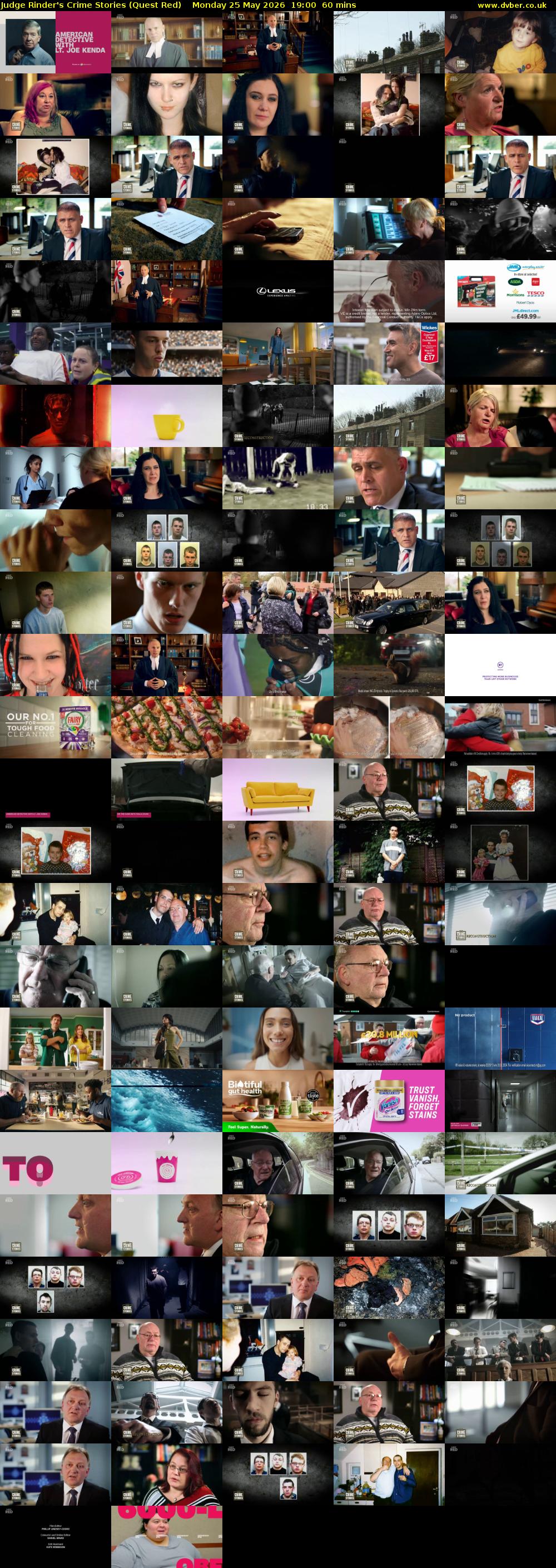Judge Rinder's Crime Stories (Quest Red) Monday 25 May 2026 19:00 - 20:00