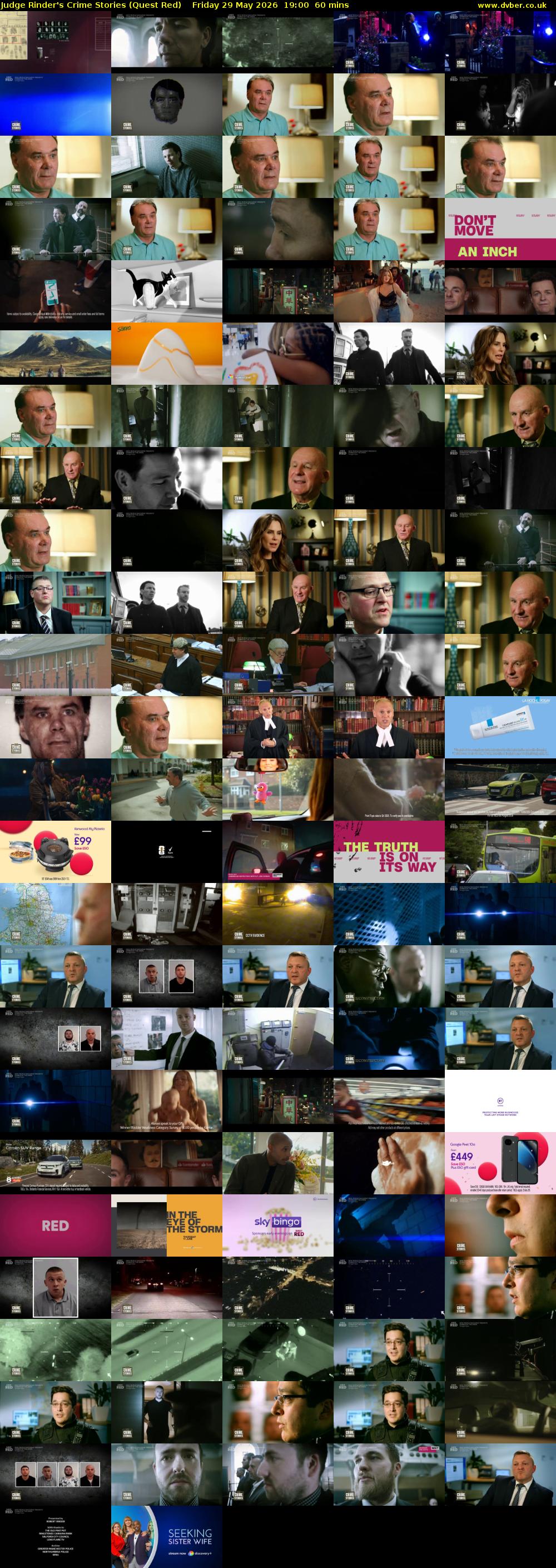 Judge Rinder's Crime Stories (Quest Red) Friday 29 May 2026 19:00 - 20:00