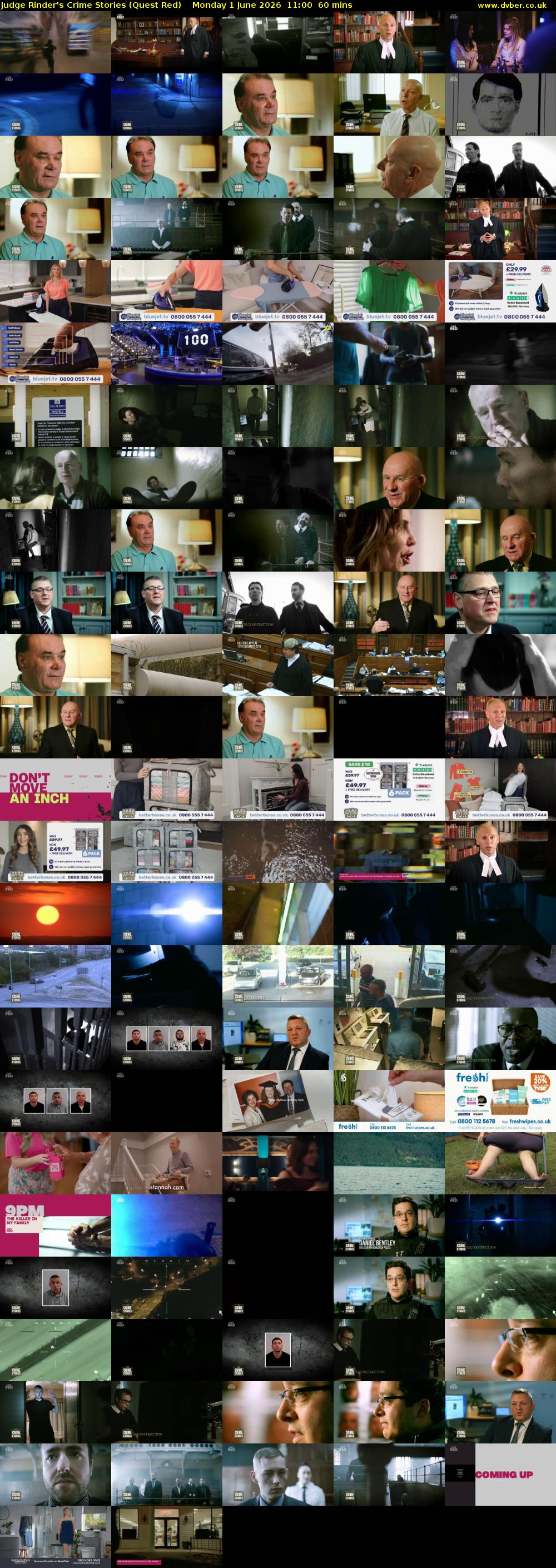 Judge Rinder's Crime Stories (Quest Red) Monday 1 June 2026 11:00 - 12:00