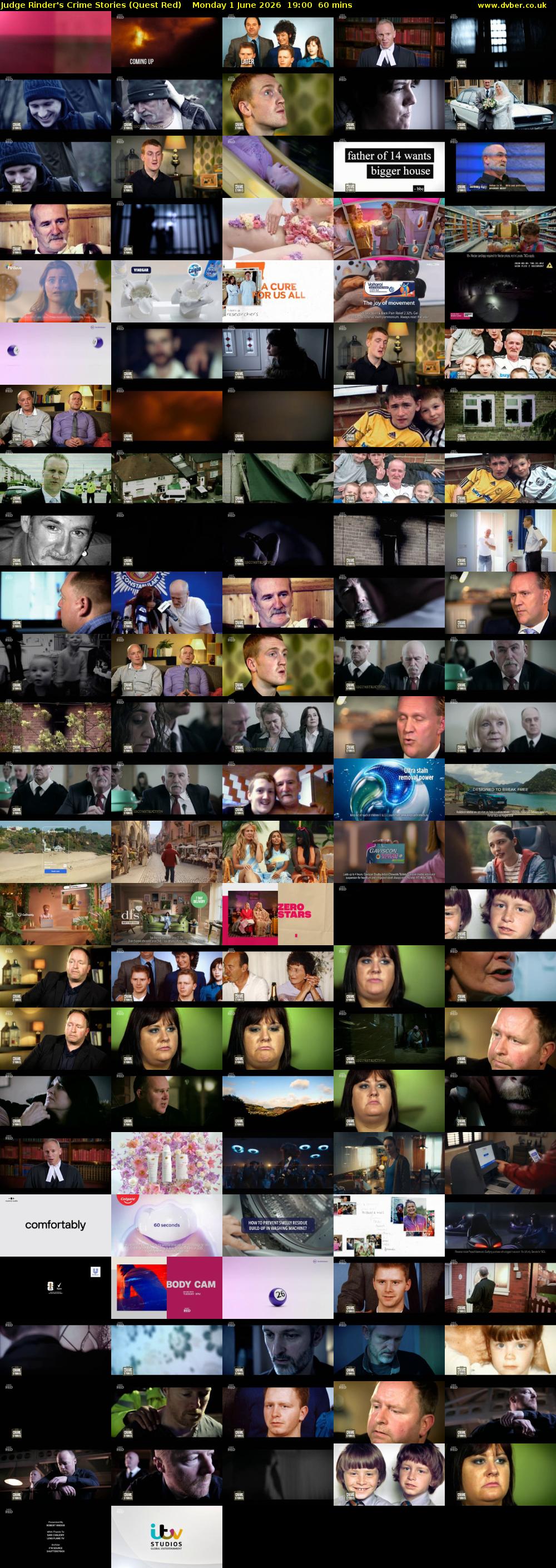 Judge Rinder's Crime Stories (Quest Red) Monday 1 June 2026 19:00 - 20:00