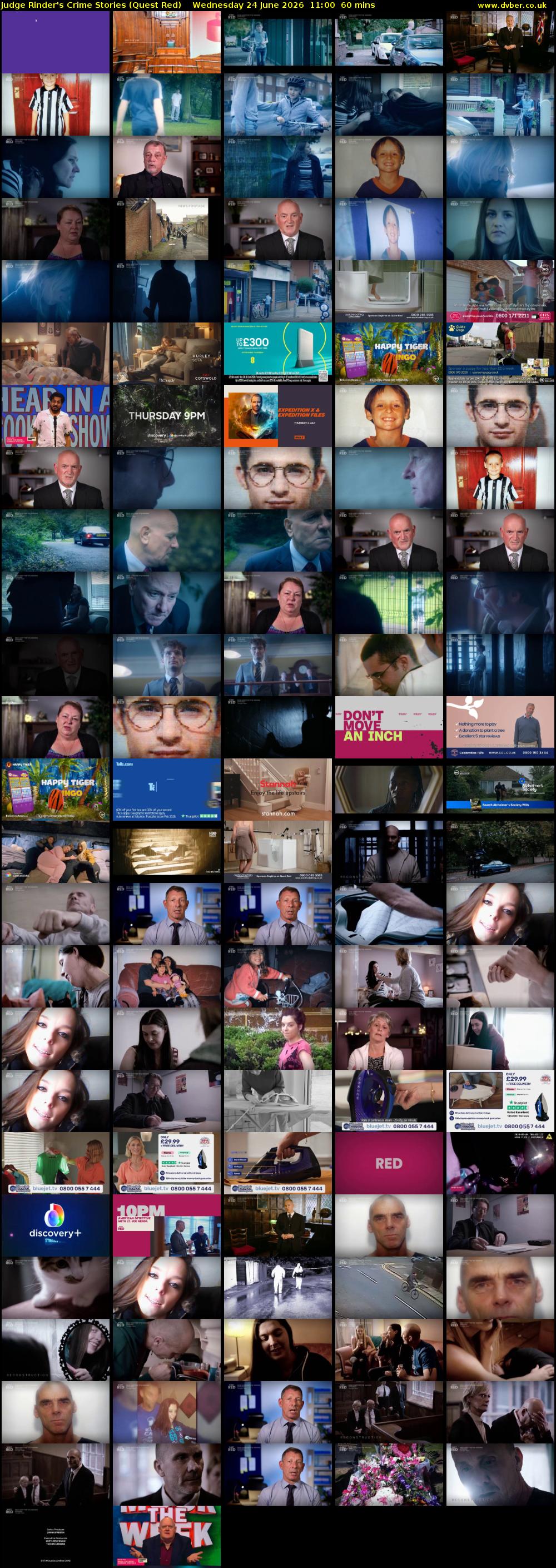 Judge Rinder's Crime Stories (Quest Red) Wednesday 24 June 2026 11:00 - 12:00
