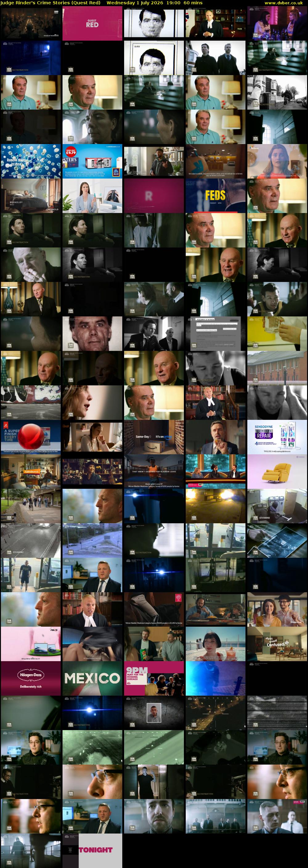 Judge Rinder's Crime Stories (Quest Red) Wednesday 1 July 2026 19:00 - 20:00