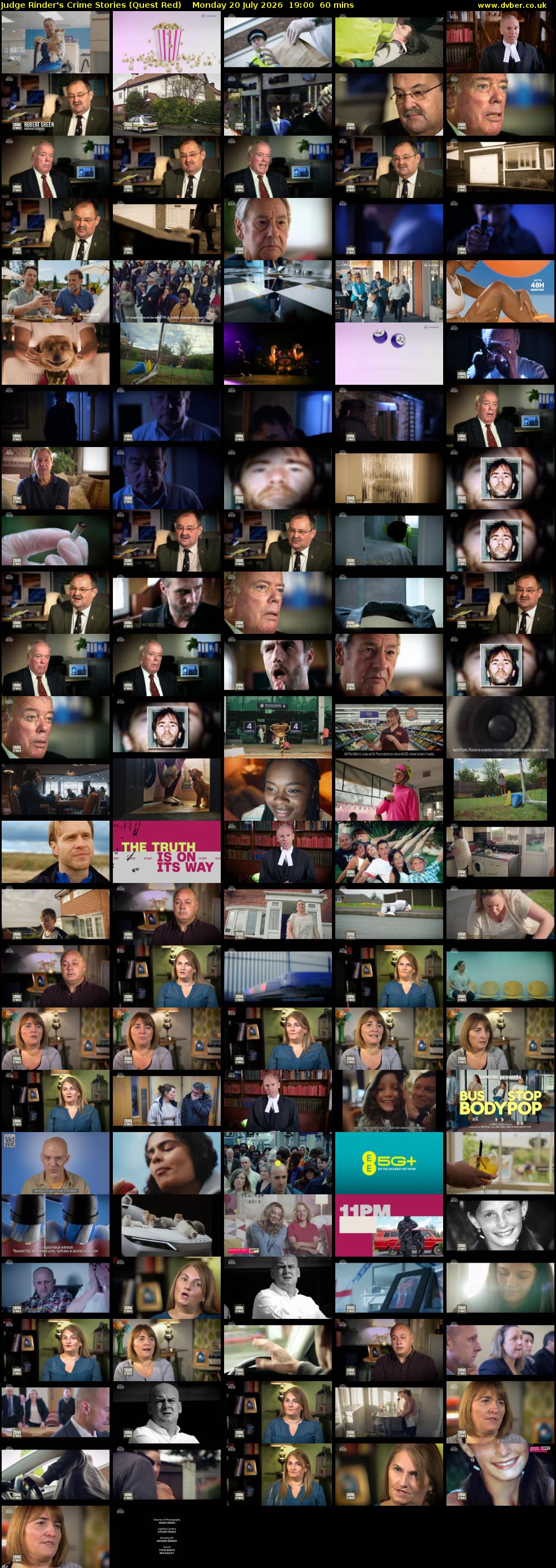 Judge Rinder's Crime Stories (Quest Red) Monday 20 July 2026 19:00 - 20:00