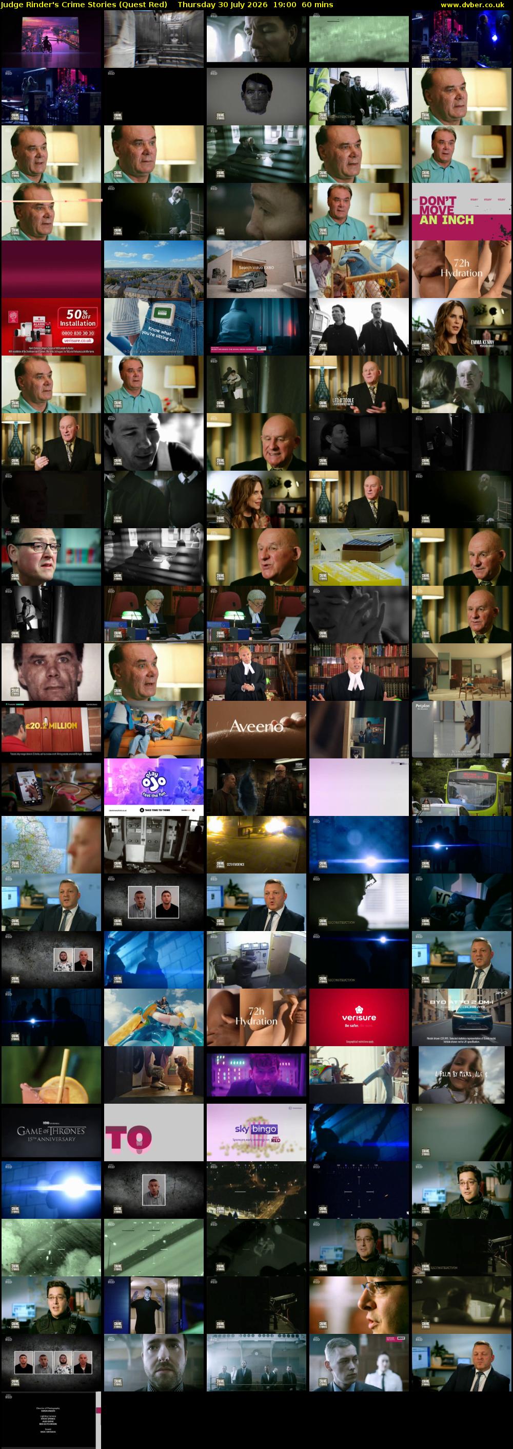 Judge Rinder's Crime Stories (Quest Red) Thursday 30 July 2026 19:00 - 20:00
