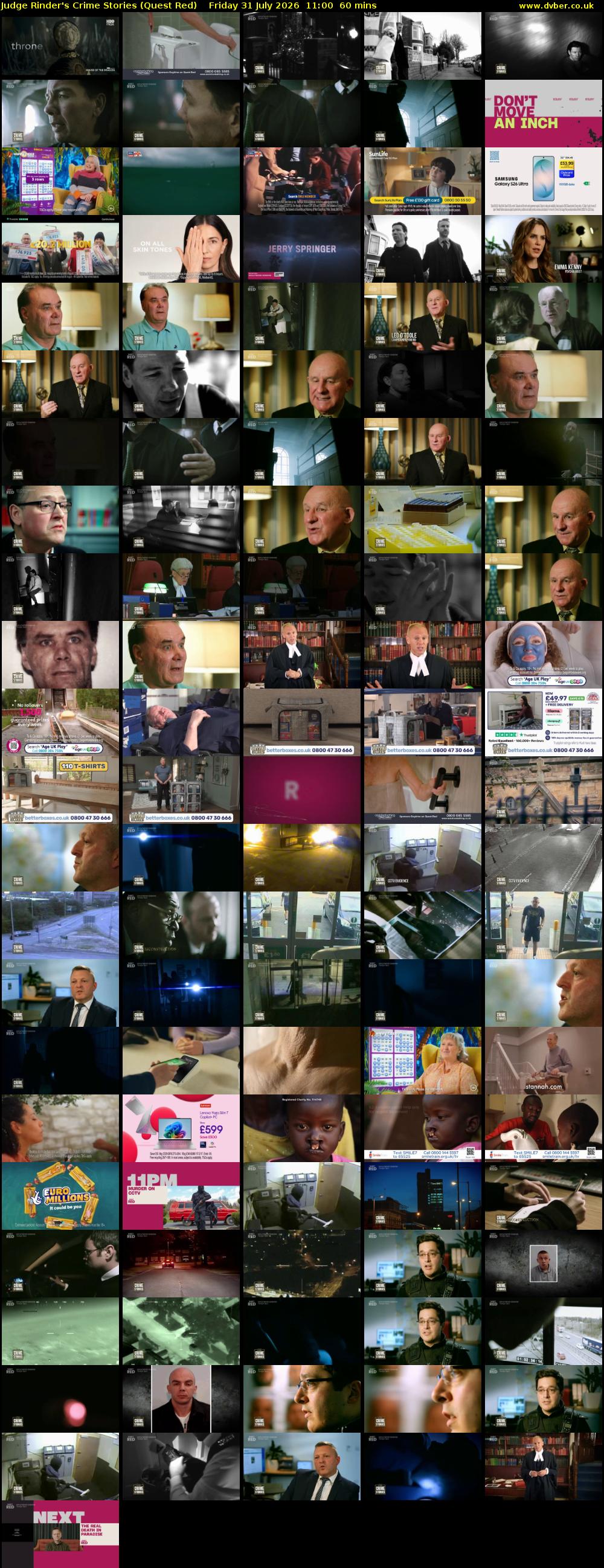 Judge Rinder's Crime Stories (Quest Red) Friday 31 July 2026 11:00 - 12:00