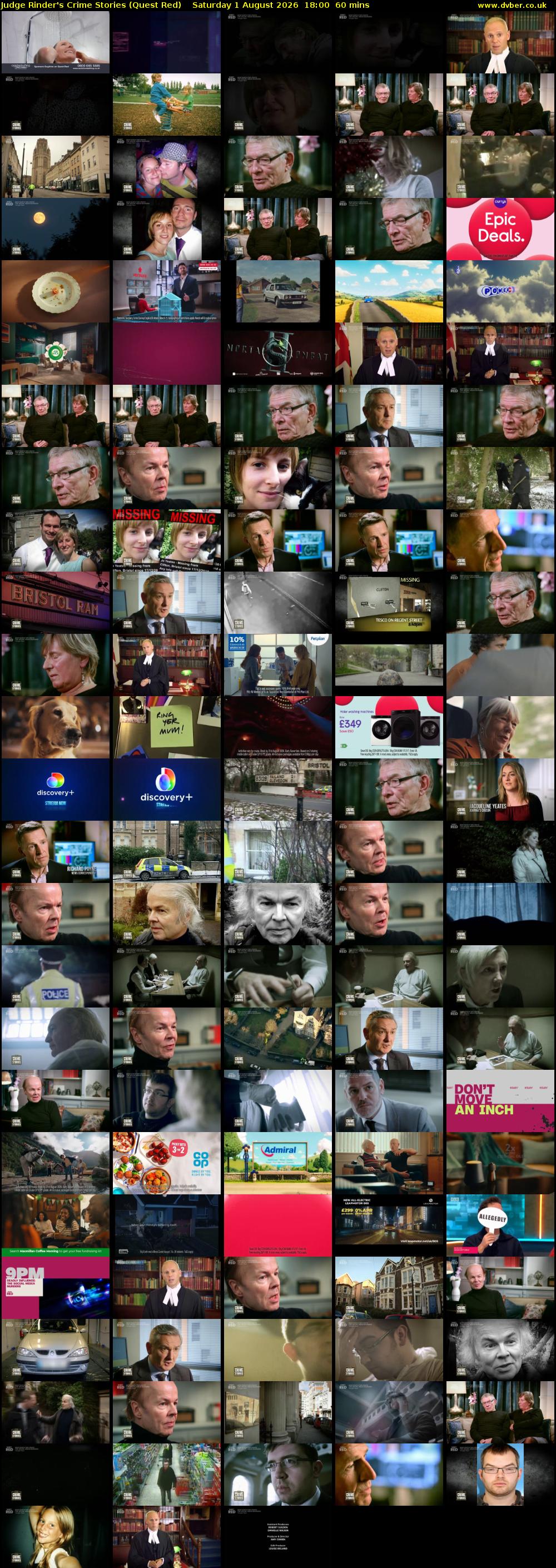Judge Rinder's Crime Stories (Quest Red) Saturday 1 August 2026 18:00 - 19:00