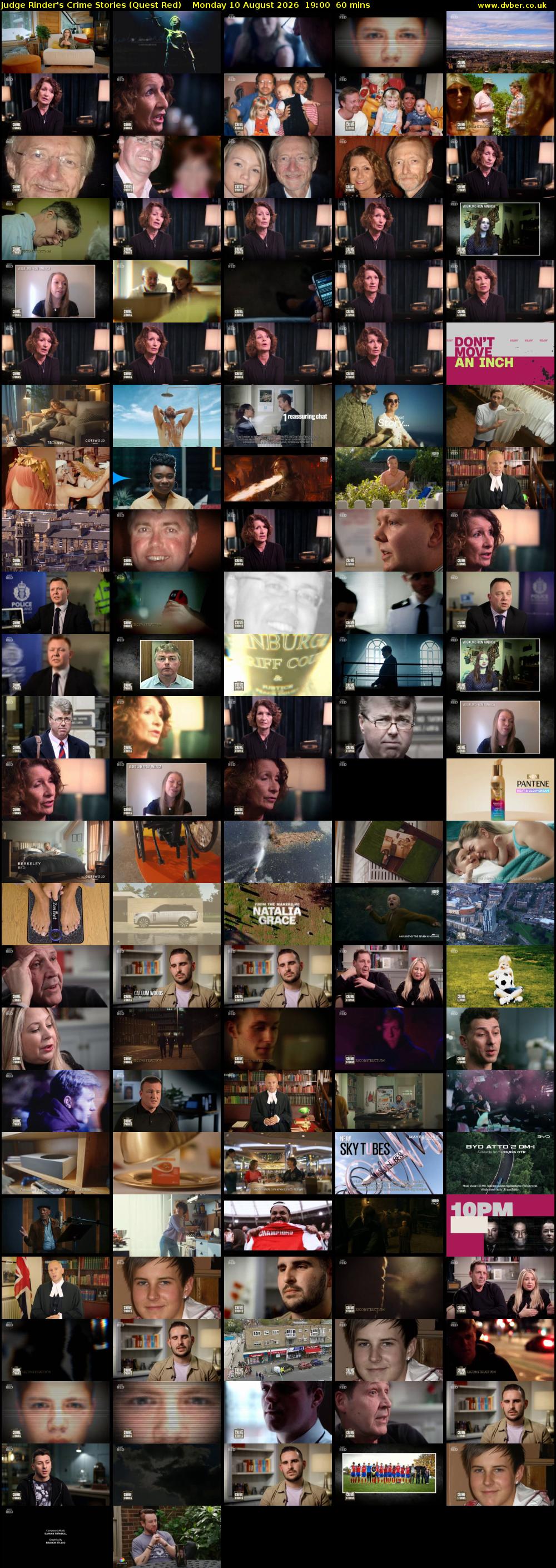 Judge Rinder's Crime Stories (Quest Red) Monday 10 August 2026 19:00 - 20:00
