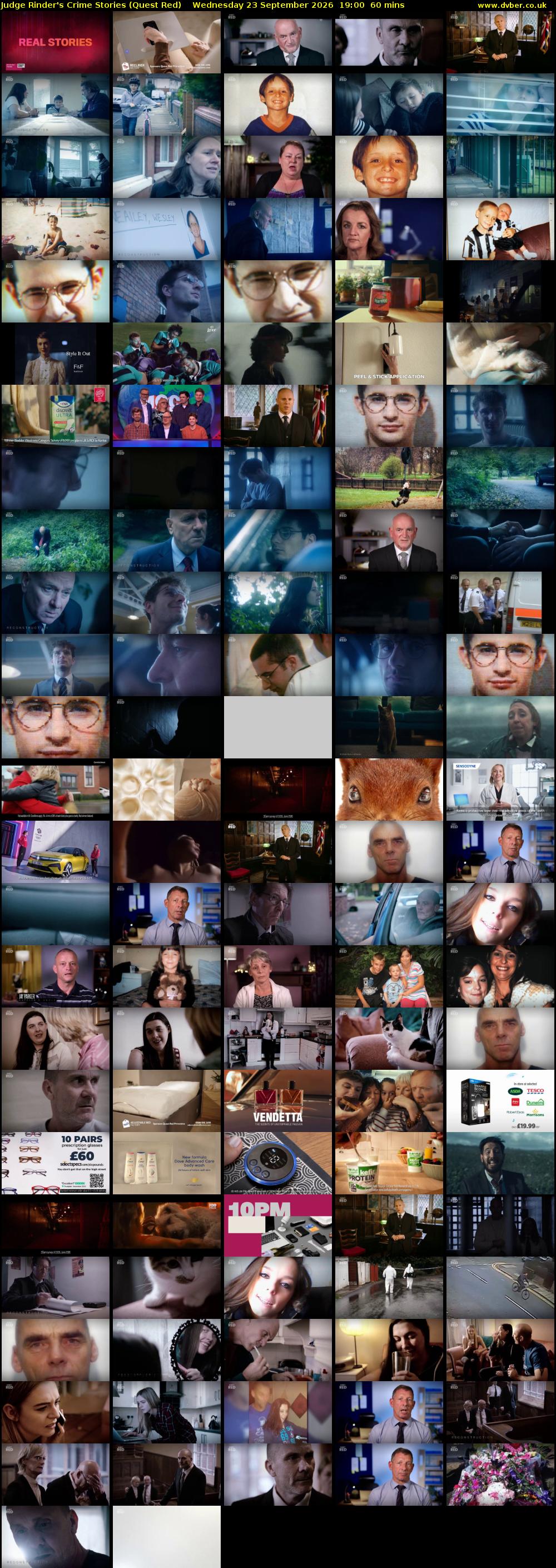 Judge Rinder's Crime Stories (Quest Red) Wednesday 23 September 2026 19:00 - 20:00