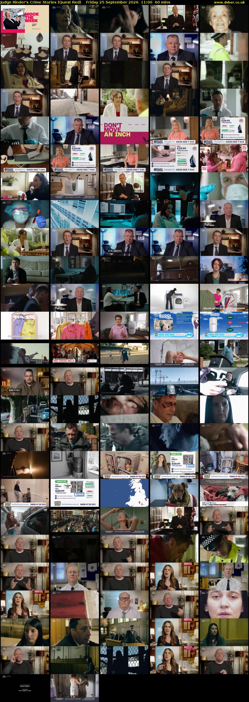 Judge Rinder's Crime Stories (Quest Red) Friday 25 September 2026 11:00 - 12:00