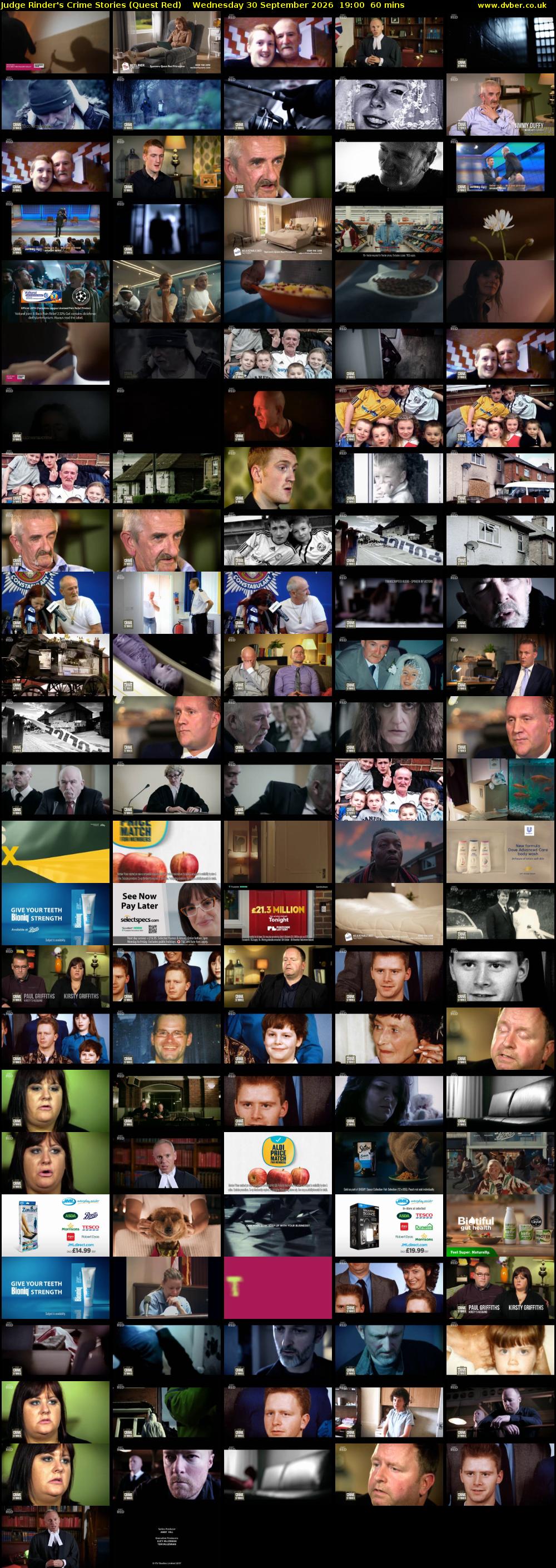 Judge Rinder's Crime Stories (Quest Red) Wednesday 30 September 2026 19:00 - 20:00