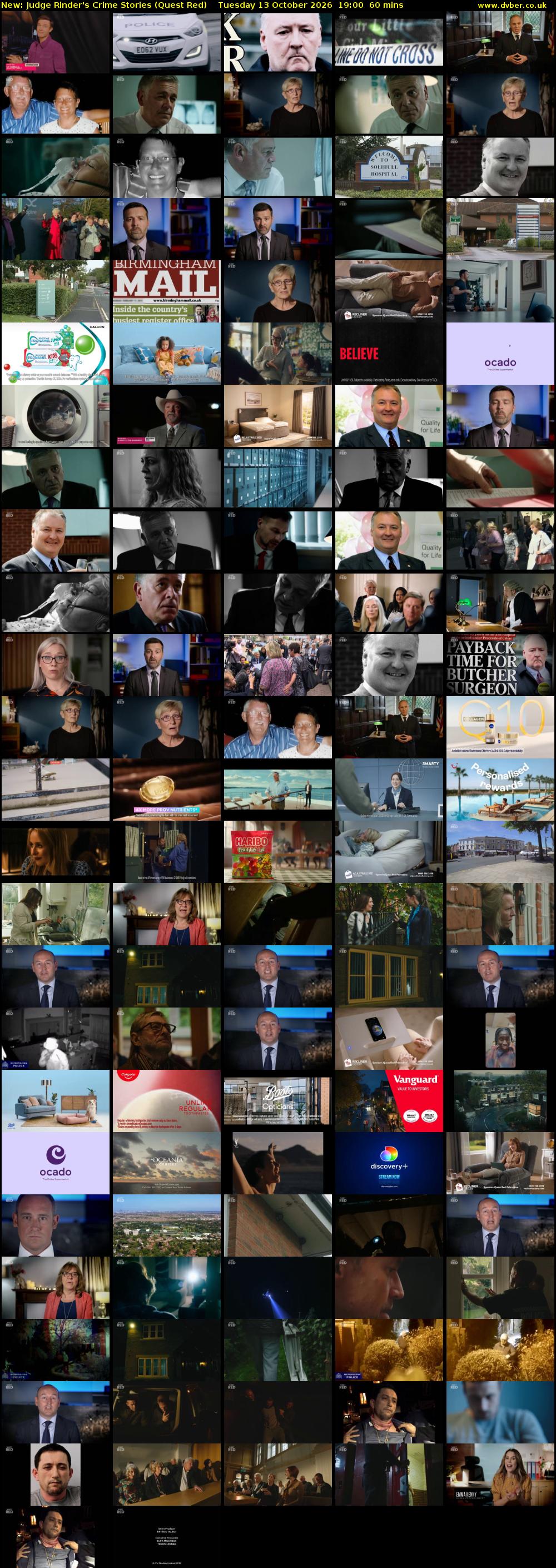 Judge Rinder's Crime Stories (Quest Red) Tuesday 13 October 2026 19:00 - 20:00