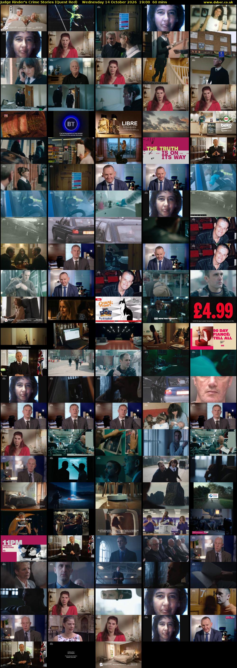 Judge Rinder's Crime Stories (Quest Red) Wednesday 14 October 2026 19:00 - 20:00