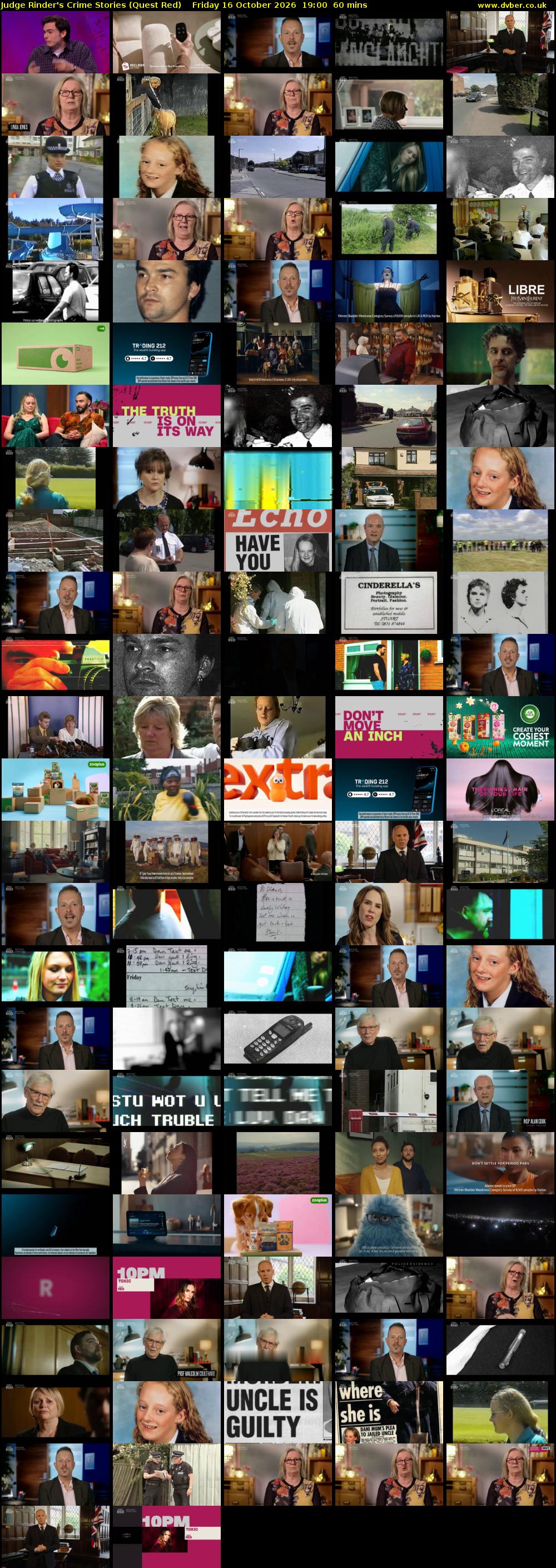 Judge Rinder's Crime Stories (Quest Red) Friday 16 October 2026 19:00 - 20:00