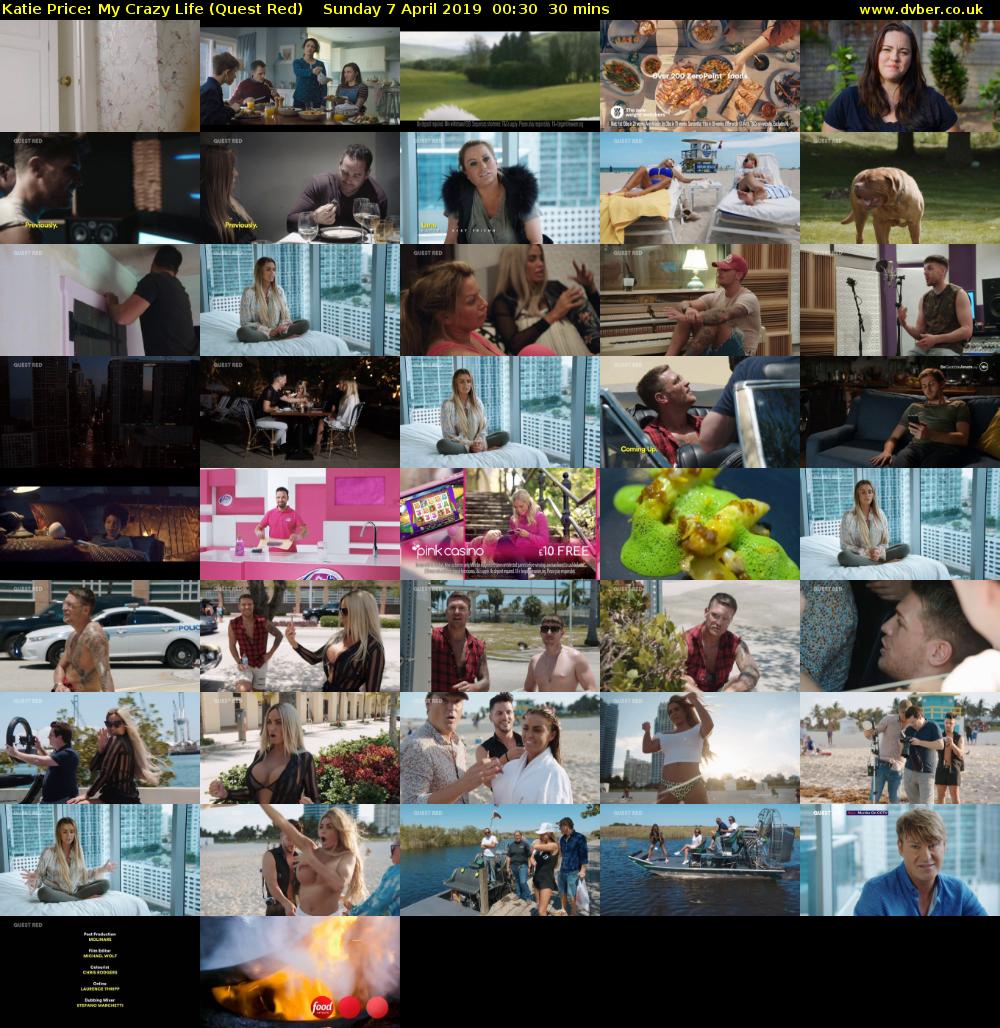 Katie Price: My Crazy Life (Quest Red) Sunday 7 April 2019 00:30 - 01:00