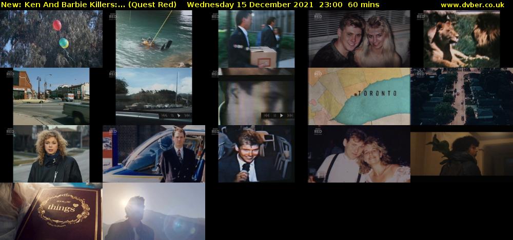 Ken And Barbie Killers:... (Quest Red) Wednesday 15 December 2021 23:00 - 00:00