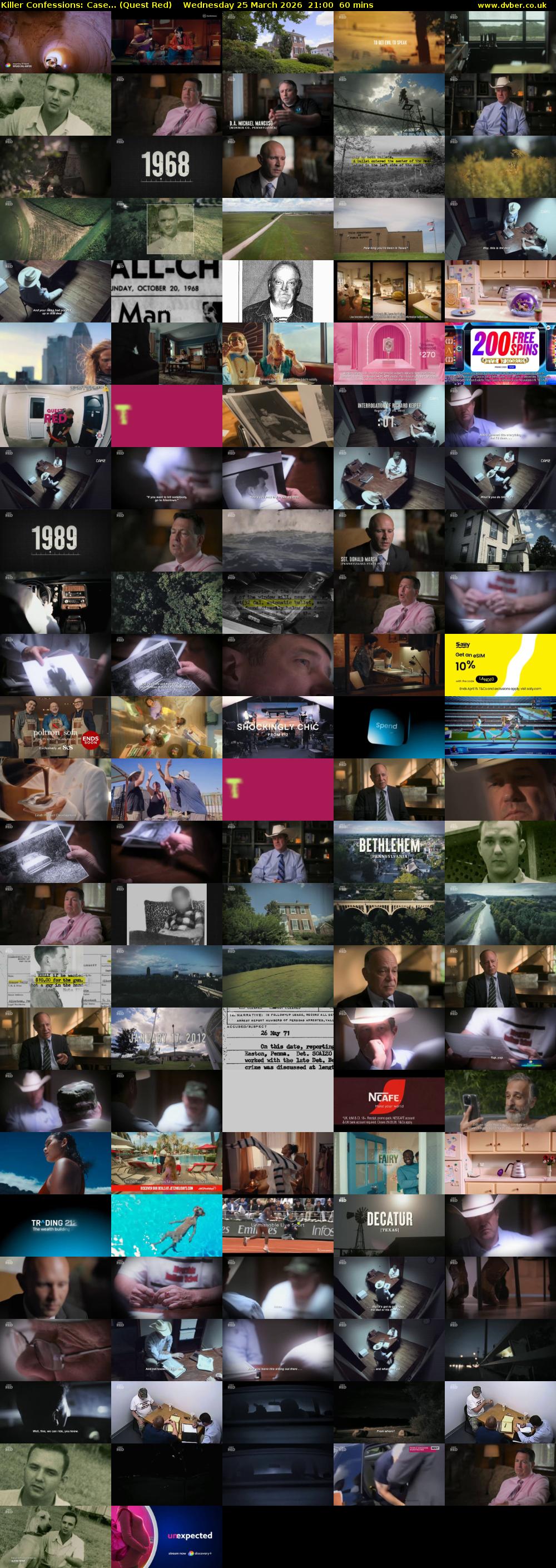 Killer Confessions: Case... (Quest Red) Wednesday 25 March 2026 21:00 - 22:00