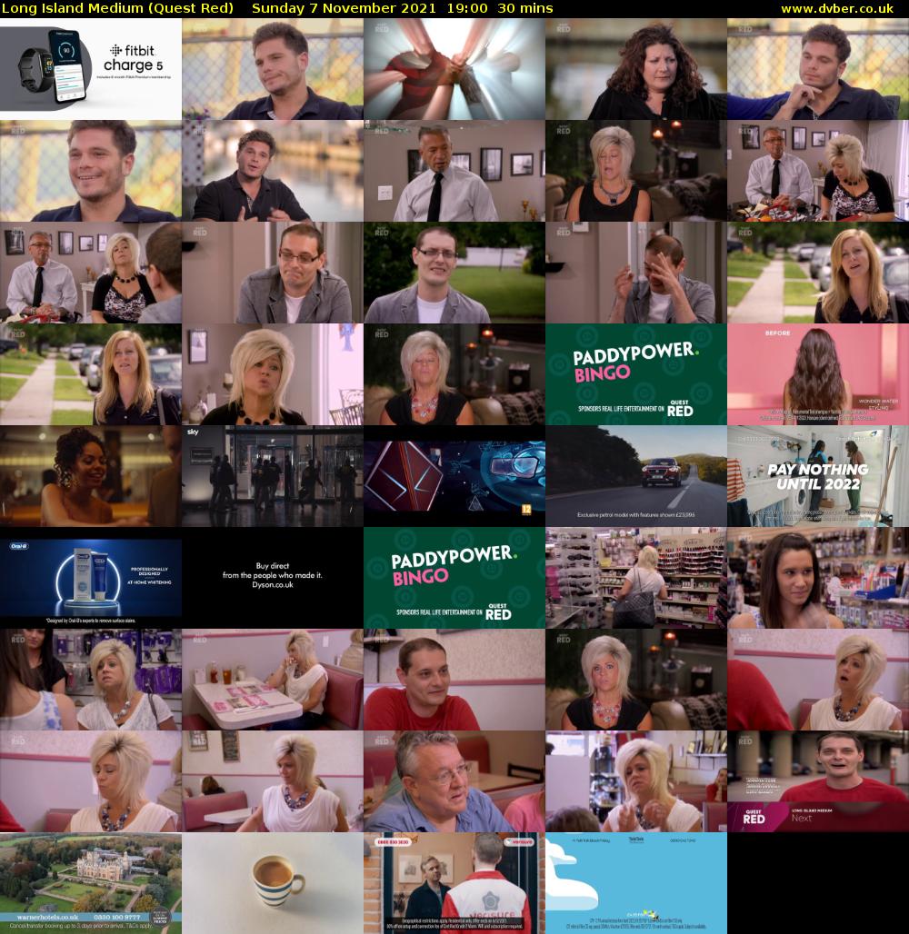 Long Island Medium (Quest Red) Sunday 7 November 2021 19:00 - 19:30