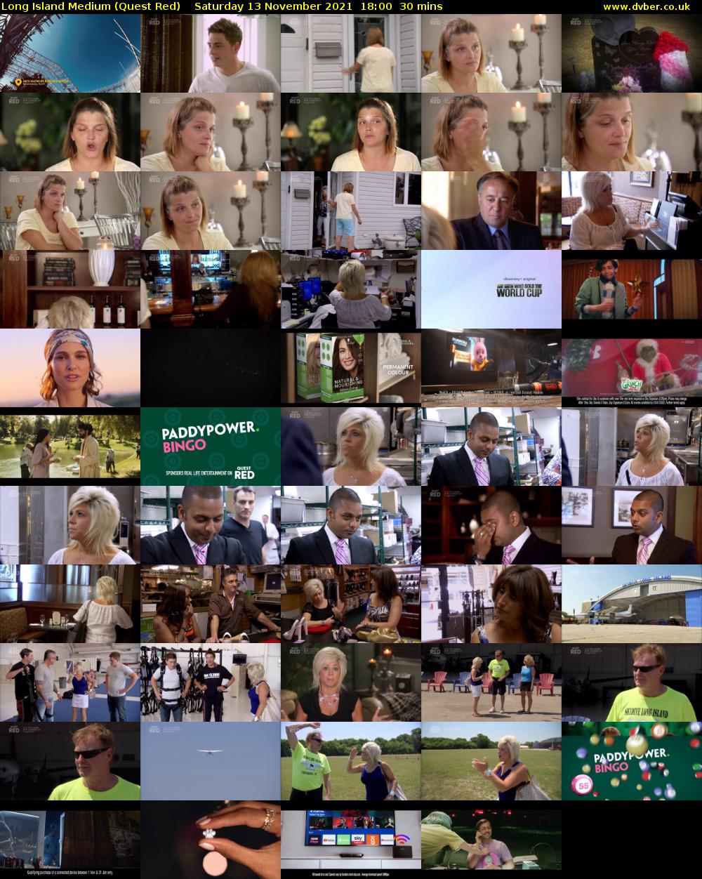 Long Island Medium (Quest Red) Saturday 13 November 2021 18:00 - 18:30