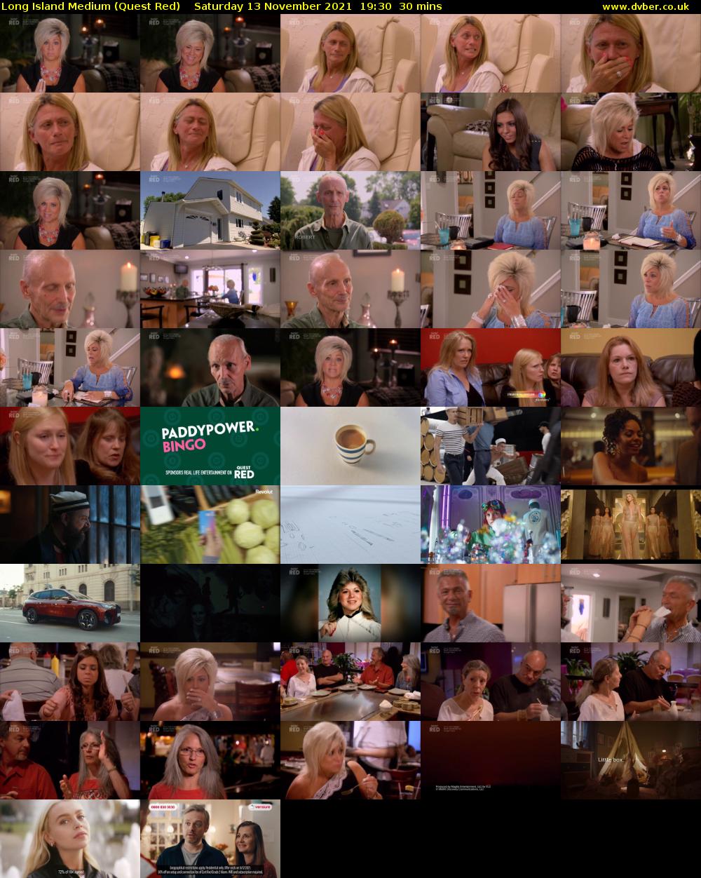 Long Island Medium (Quest Red) Saturday 13 November 2021 19:30 - 20:00