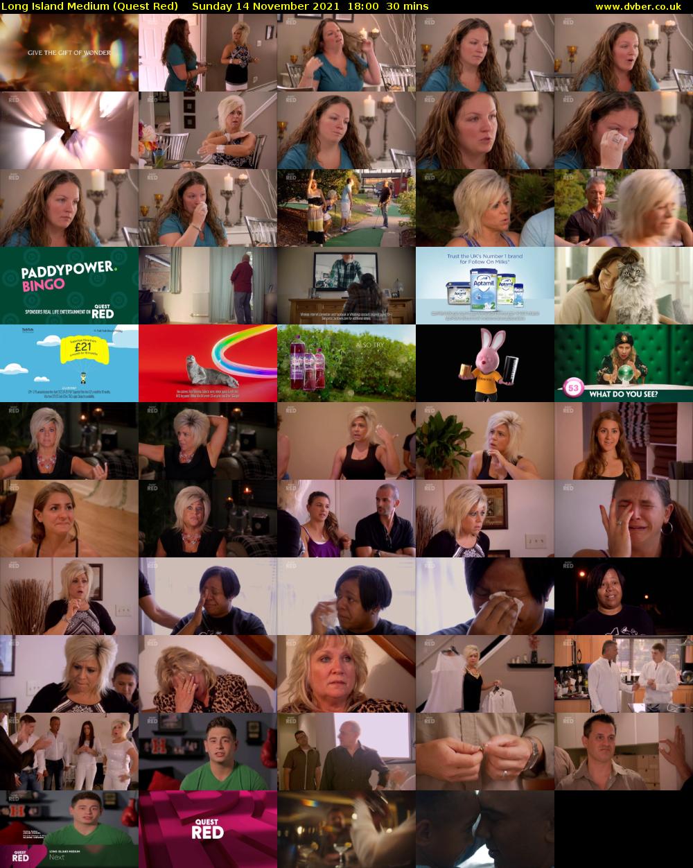 Long Island Medium (Quest Red) Sunday 14 November 2021 18:00 - 18:30
