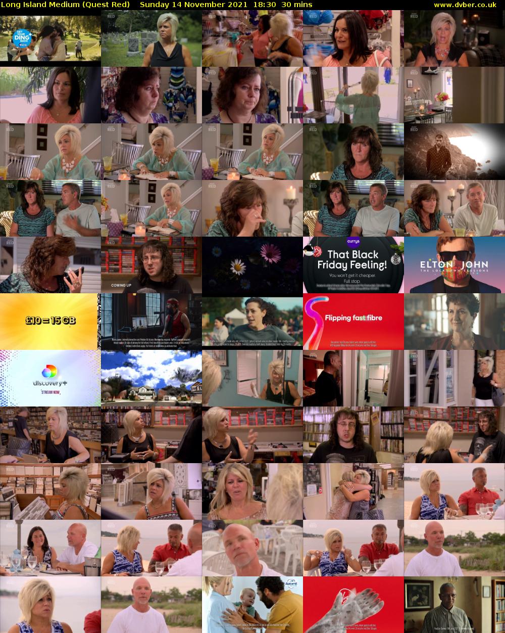 Long Island Medium (Quest Red) Sunday 14 November 2021 18:30 - 19:00