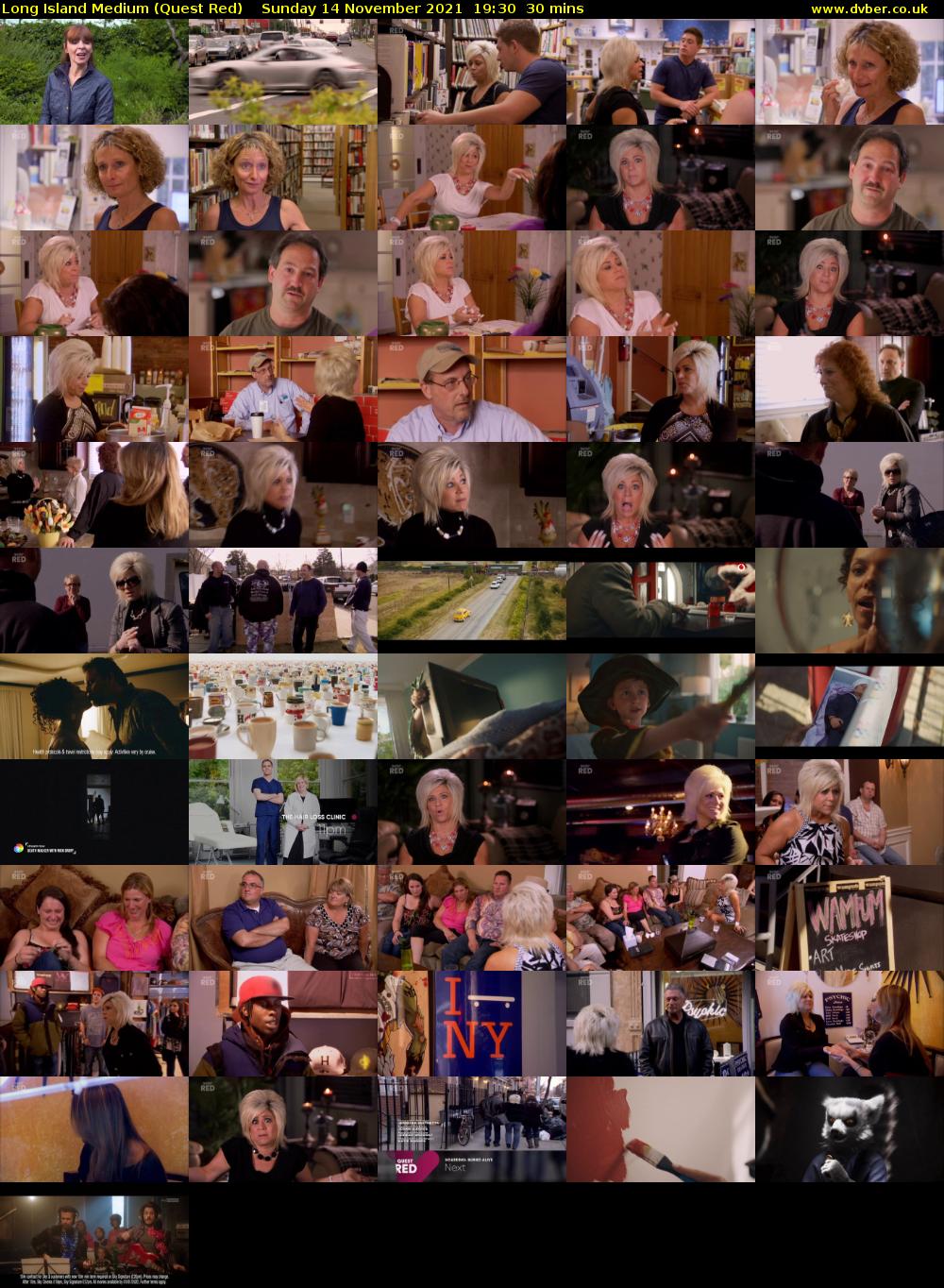 Long Island Medium (Quest Red) Sunday 14 November 2021 19:30 - 20:00
