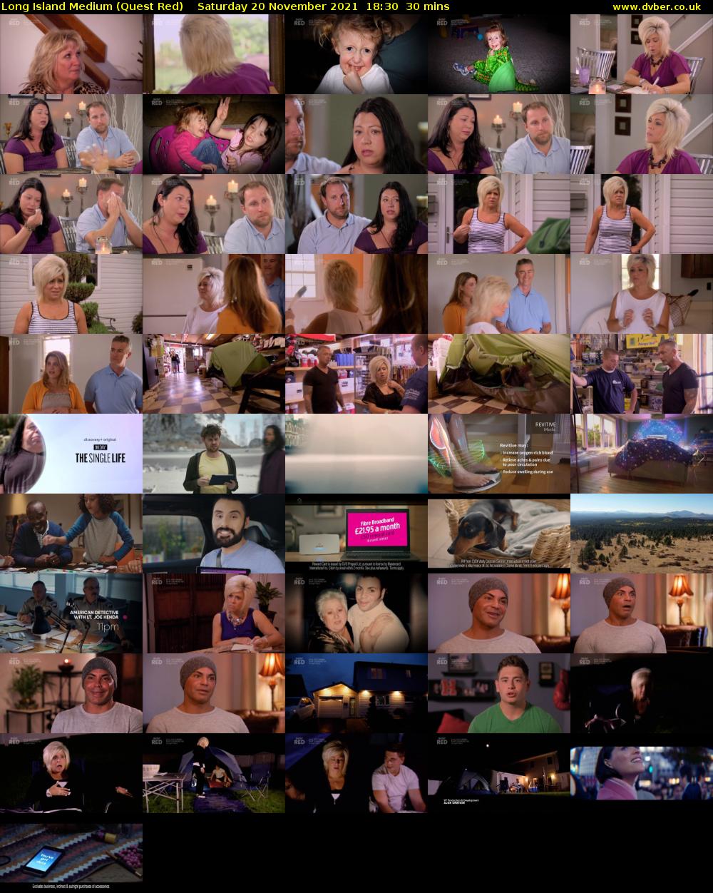 Long Island Medium (Quest Red) Saturday 20 November 2021 18:30 - 19:00