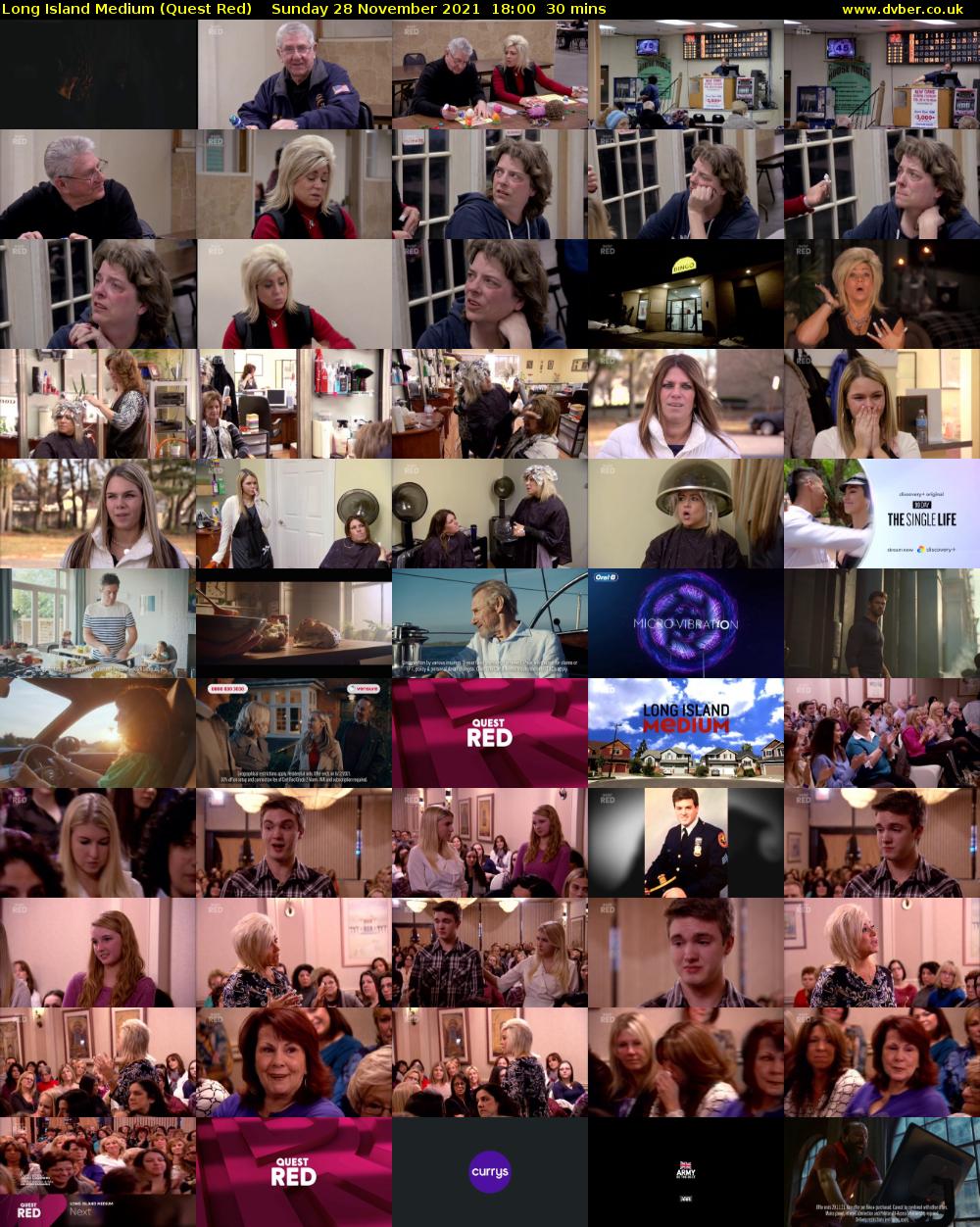 Long Island Medium (Quest Red) Sunday 28 November 2021 18:00 - 18:30