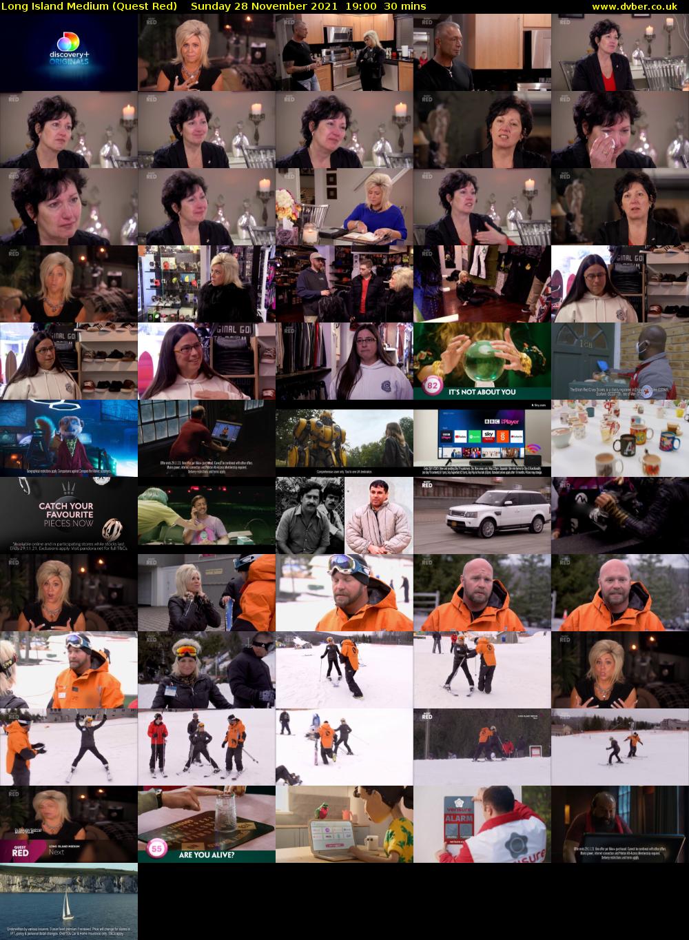 Long Island Medium (Quest Red) Sunday 28 November 2021 19:00 - 19:30