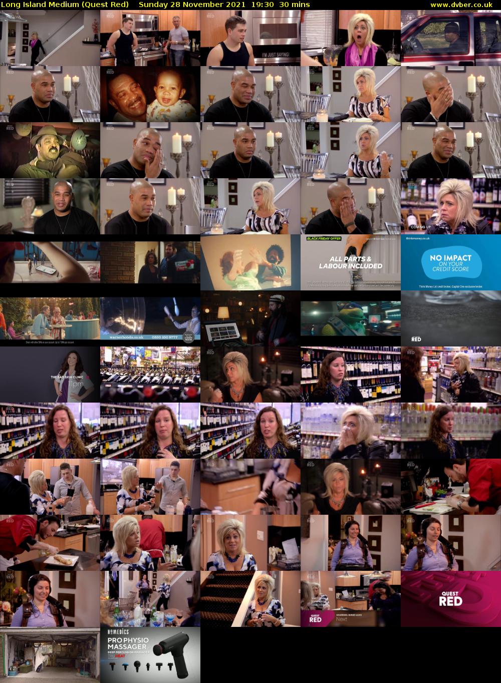 Long Island Medium (Quest Red) Sunday 28 November 2021 19:30 - 20:00