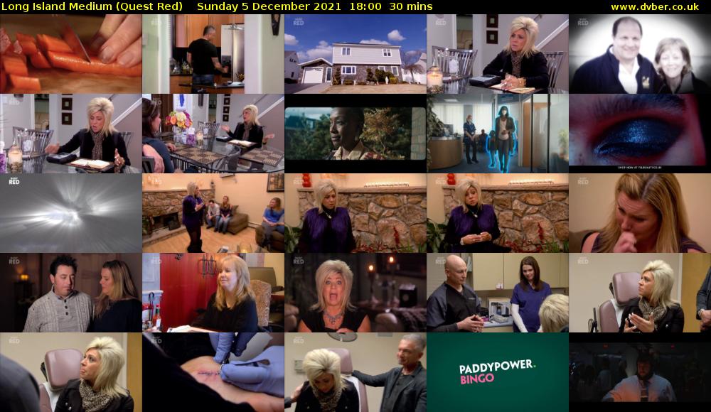 Long Island Medium (Quest Red) Sunday 5 December 2021 18:00 - 18:30