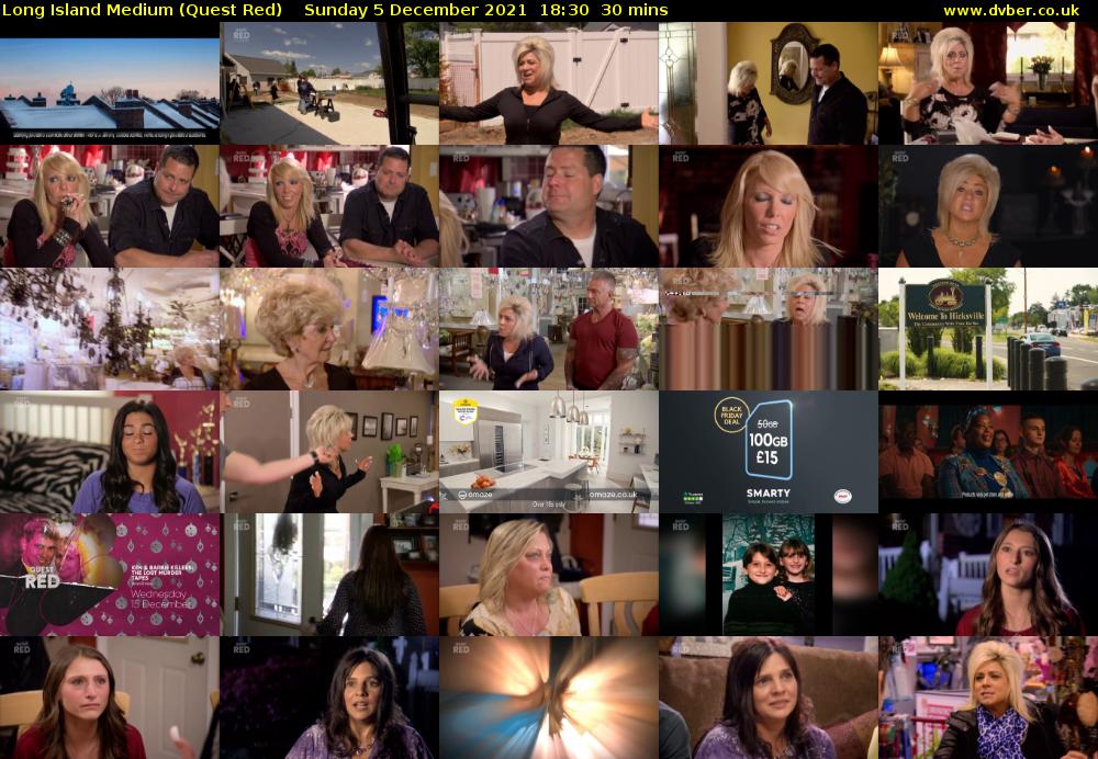 Long Island Medium (Quest Red) Sunday 5 December 2021 18:30 - 19:00