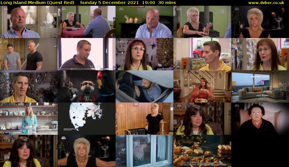 Long Island Medium (Quest Red) Sunday 5 December 2021 19:00 - 19:30