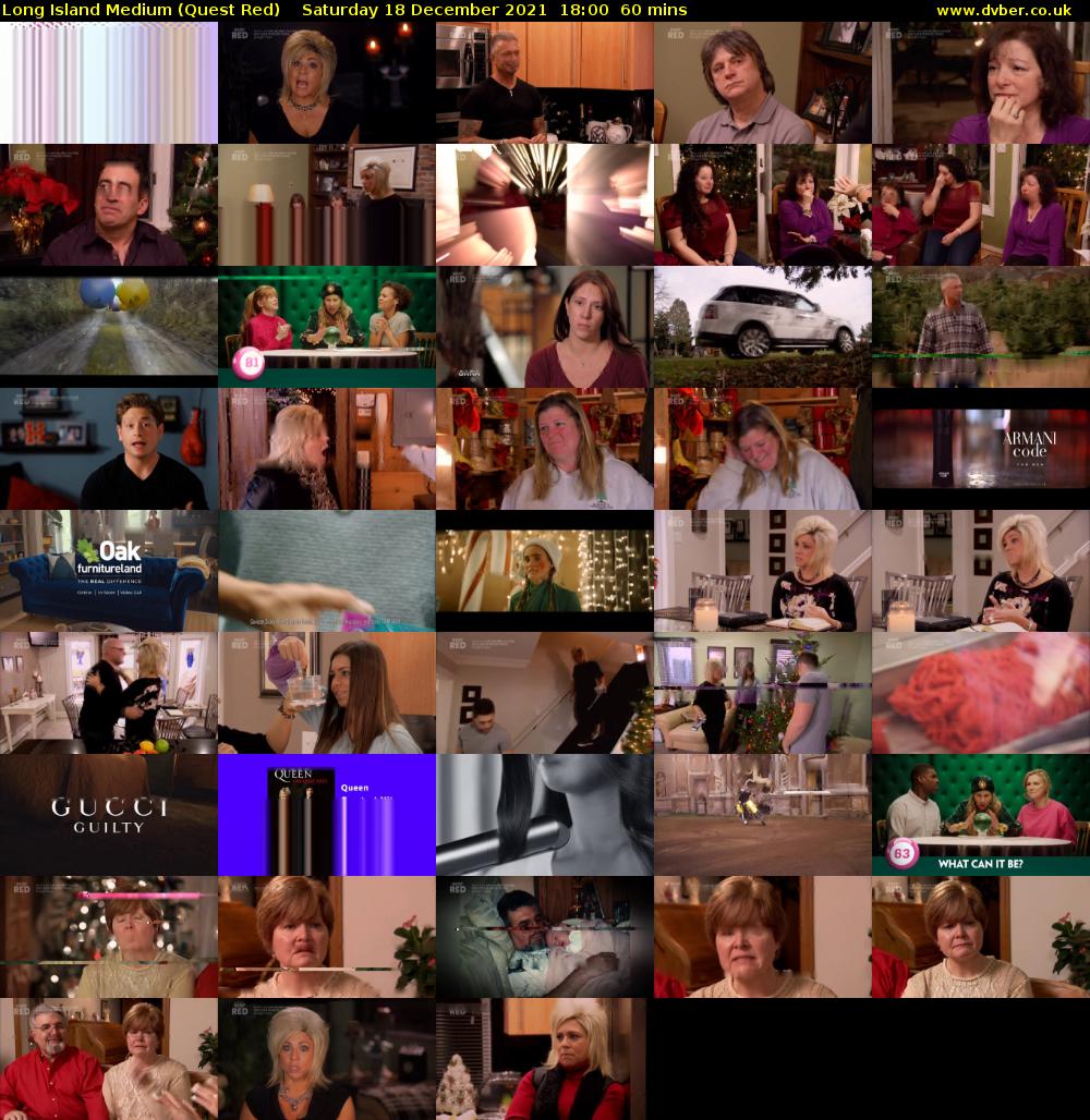 Long Island Medium (Quest Red) Saturday 18 December 2021 18:00 - 19:00
