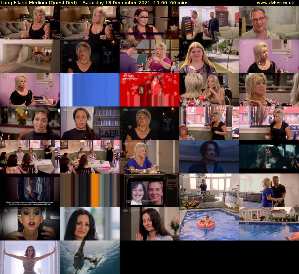 Long Island Medium (Quest Red) Saturday 18 December 2021 19:00 - 20:00