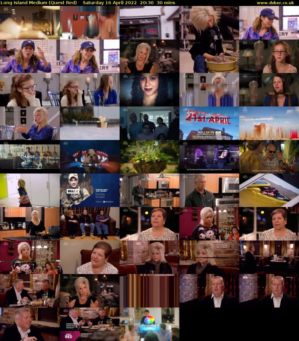 Long Island Medium (Quest Red) Saturday 16 April 2022 20:30 - 21:00