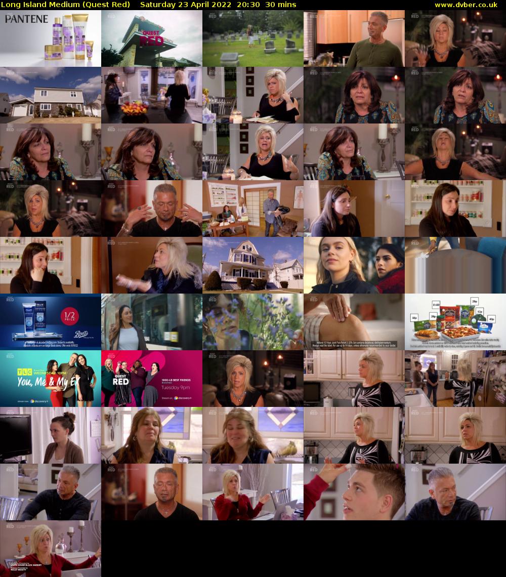 Long Island Medium (Quest Red) Saturday 23 April 2022 20:30 - 21:00