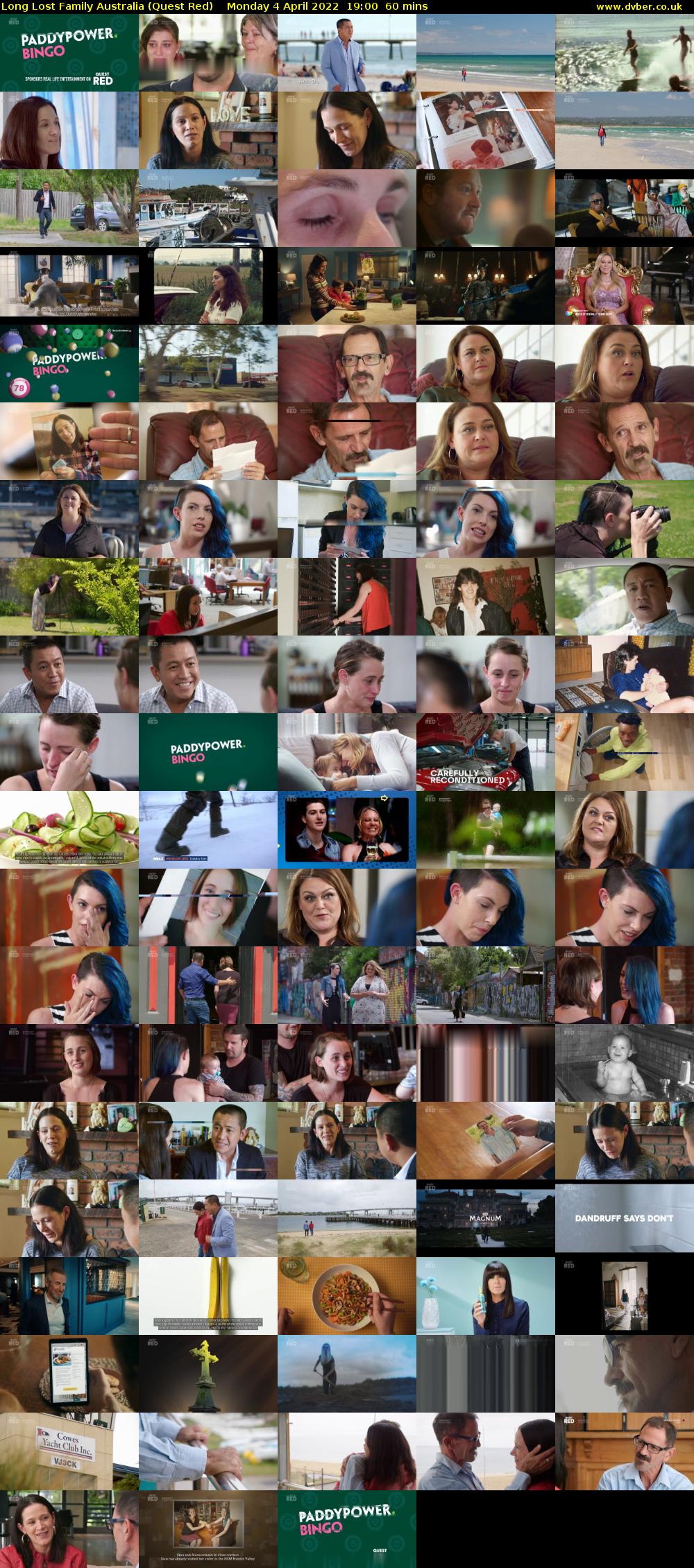 Long Lost Family Australia (Quest Red) Monday 4 April 2022 19:00 - 20:00